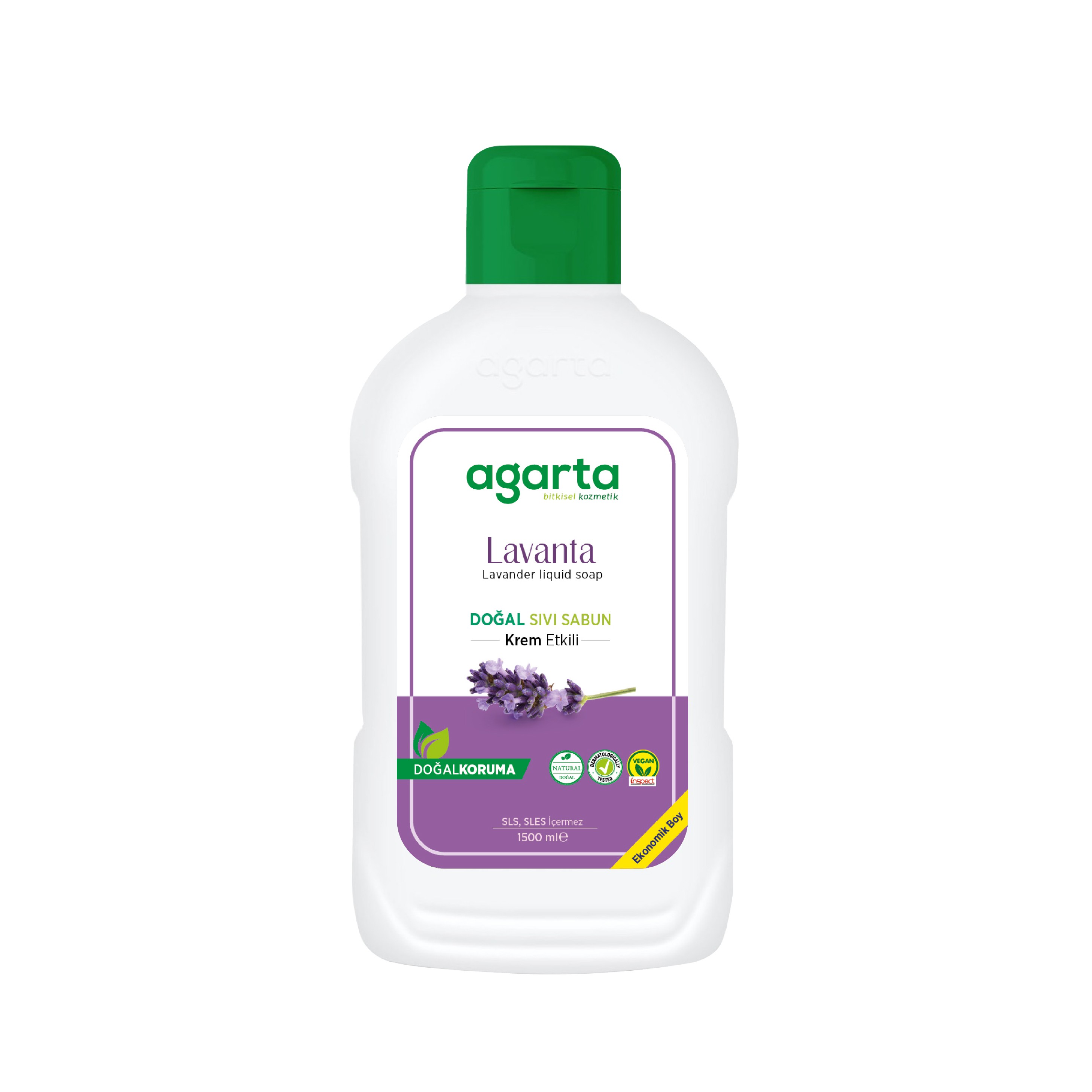 Agarta - Doğal Krem Etkili Sıvı Sabun Lavanta 1500 ML