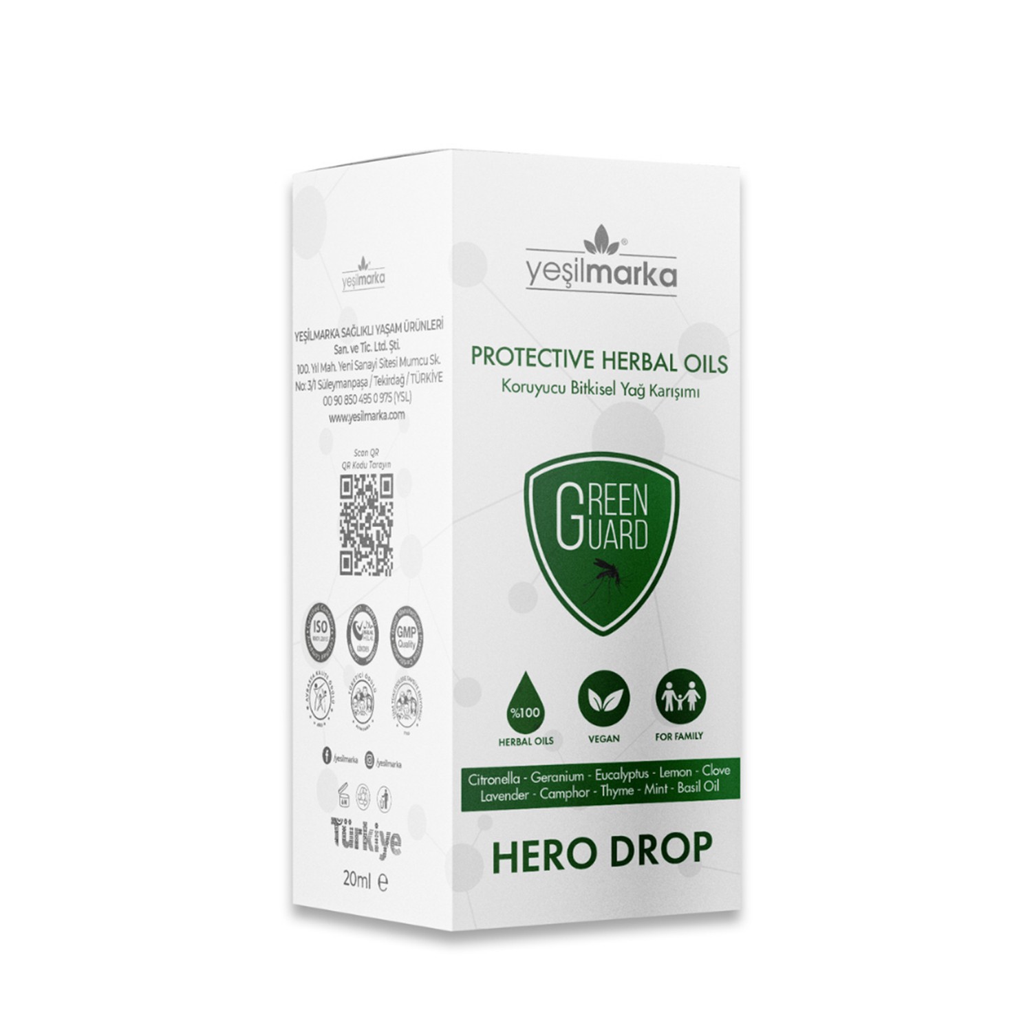 Yeşilmarka Sivrisinek Kovucu Hero Drop 20 ML