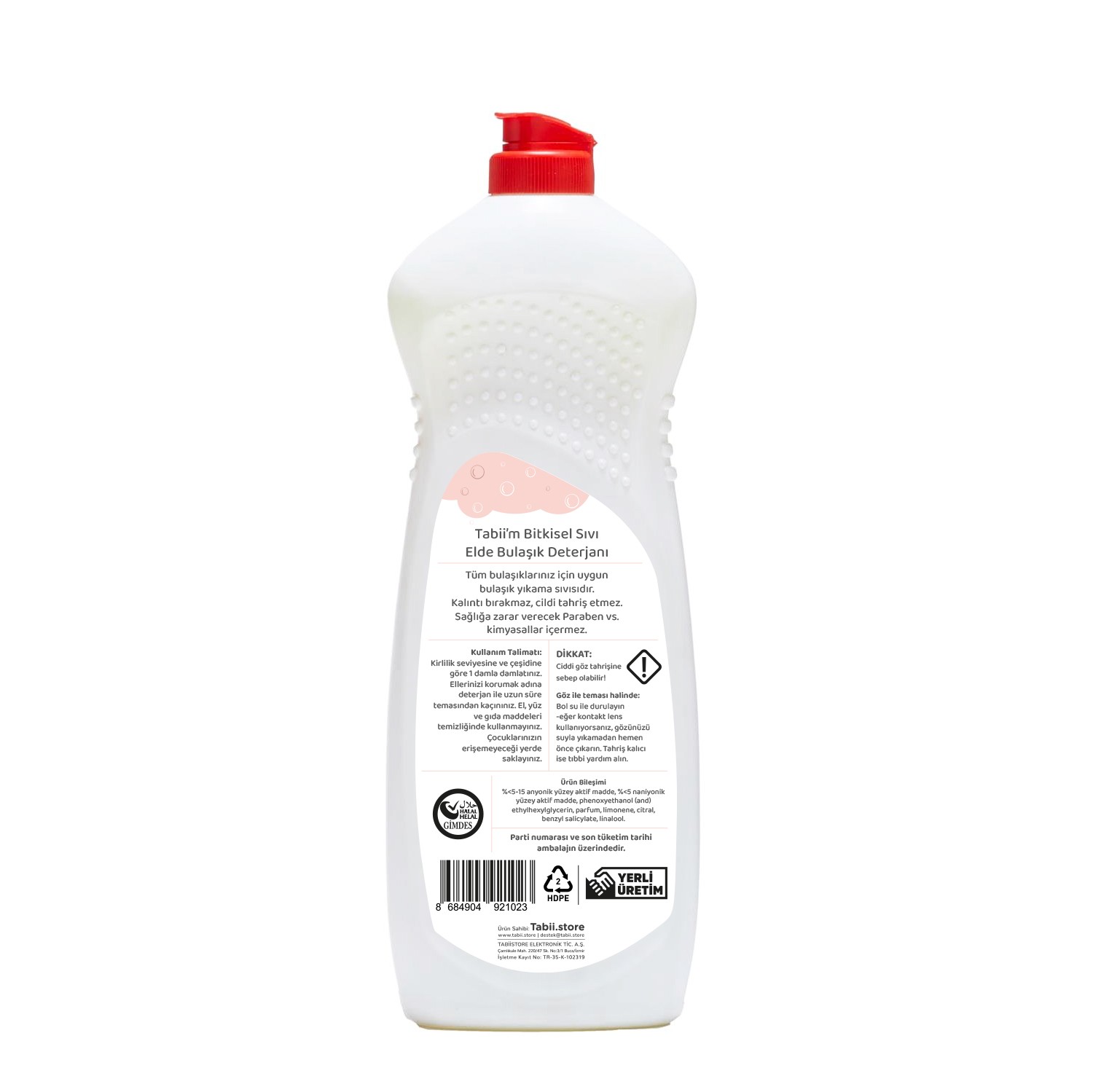 Tabii'm Bitkisel Elde Bulaşık Deterjanı 750 ML