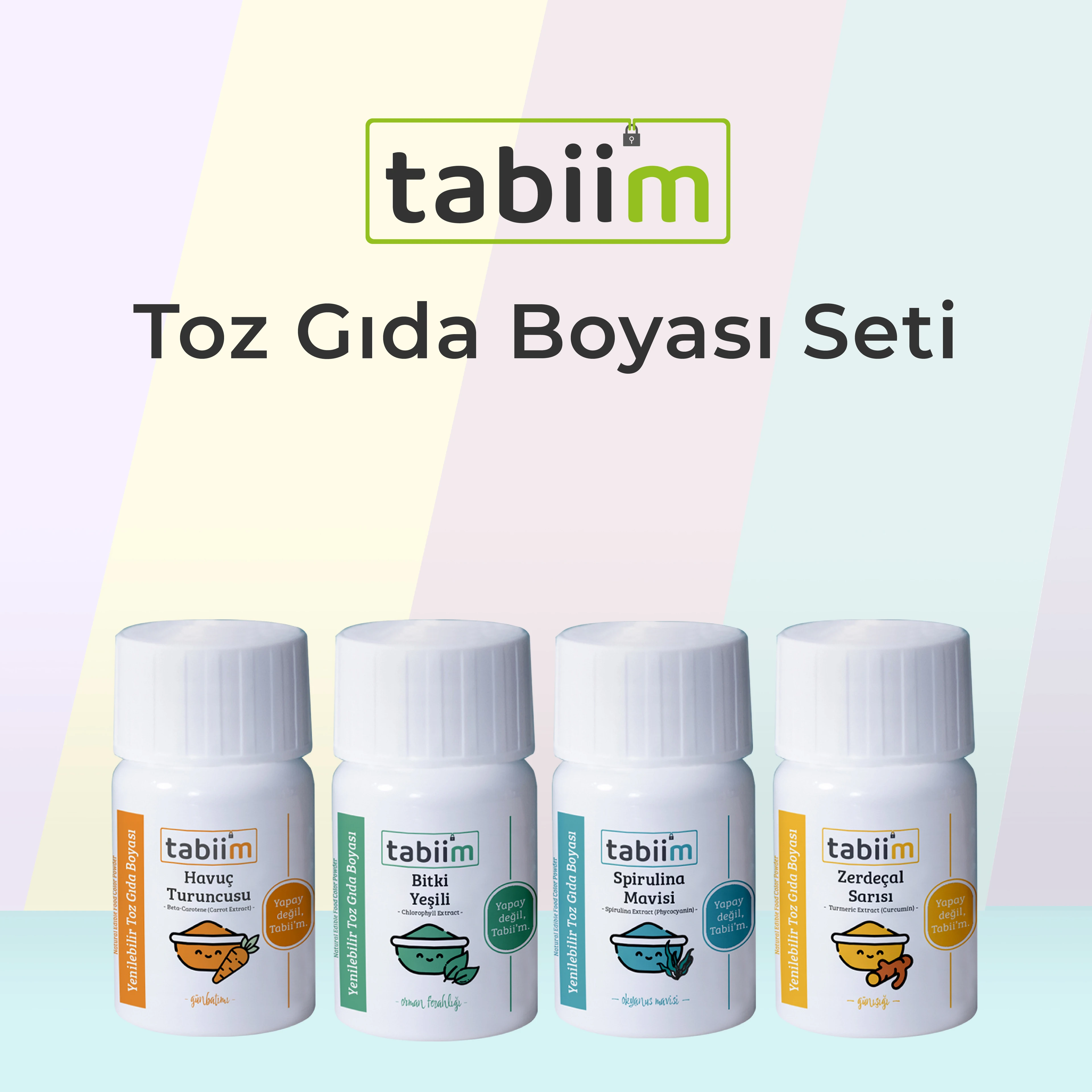 Tabii'm Toz Gıda Boyası Seti