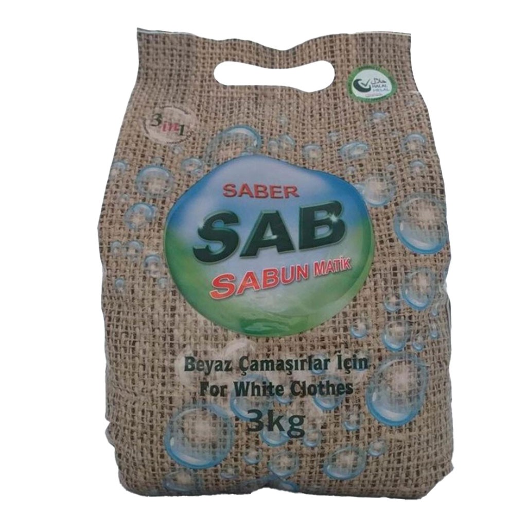 SAB - Sabunmatik Konsantre Çamaşır Tozu - Beyazlar için 3000 Gr