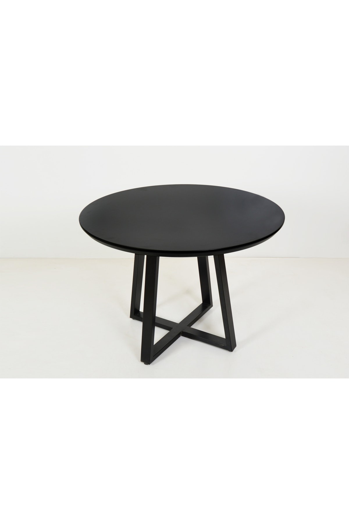 ANTOKYA BLACK ROUND FIXED KITCHEN TABLE Q105