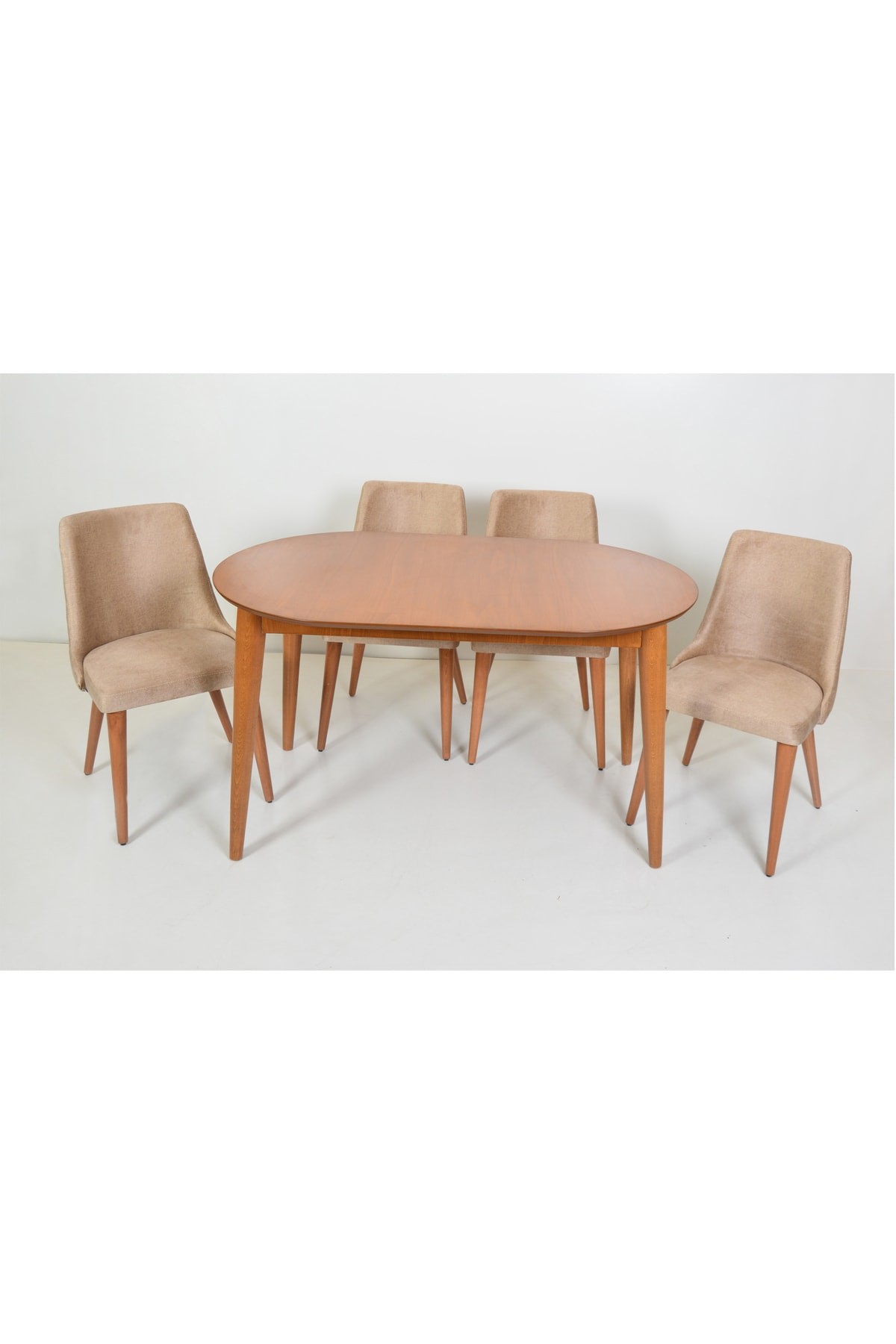 ANITTA OVAL FIXED TABLE / GOREME KITCHEN CHAIR SET