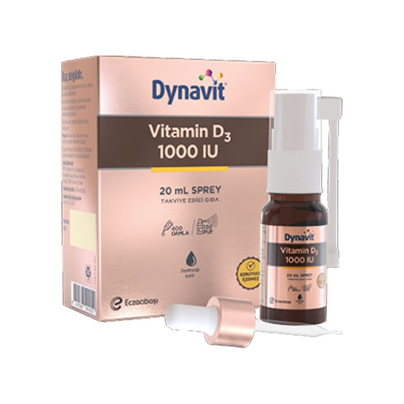 Eczacıbaşı Dynavit Vitamin D3 1000 IU Takviye Edici Gıda Sprey 20 ml
