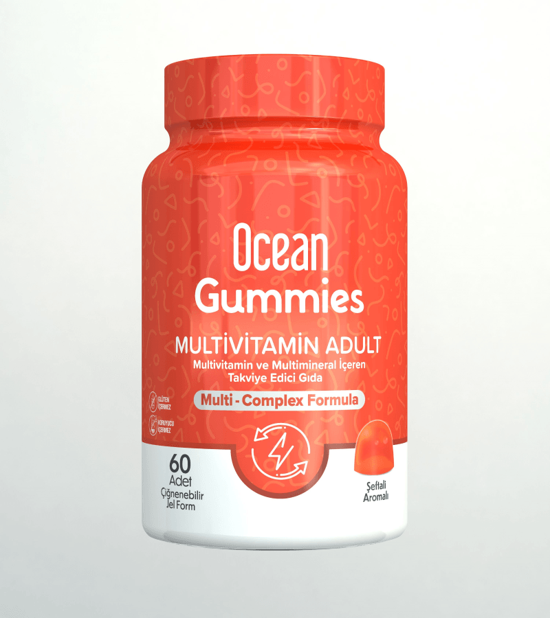 Orzax Ocean Gummies Iron Extra Demir İçeren Takviye Edici Gıda 60 Adet Çİğnenebilir Jel Form