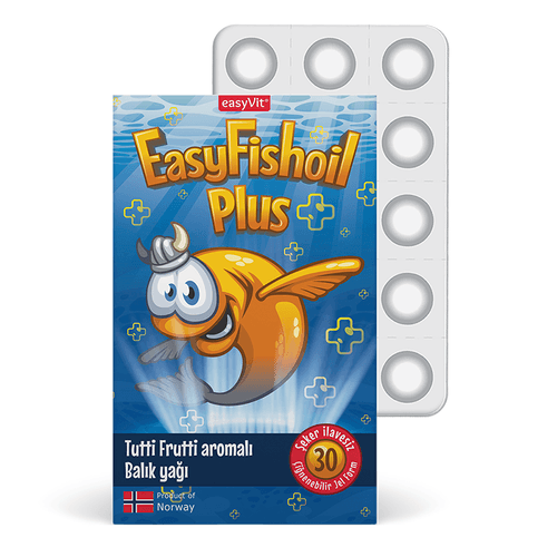 Easy Fish Oil Plus Tutti Frutti Aromalı Balık Yağı 30 Çiğnenebilir Jel