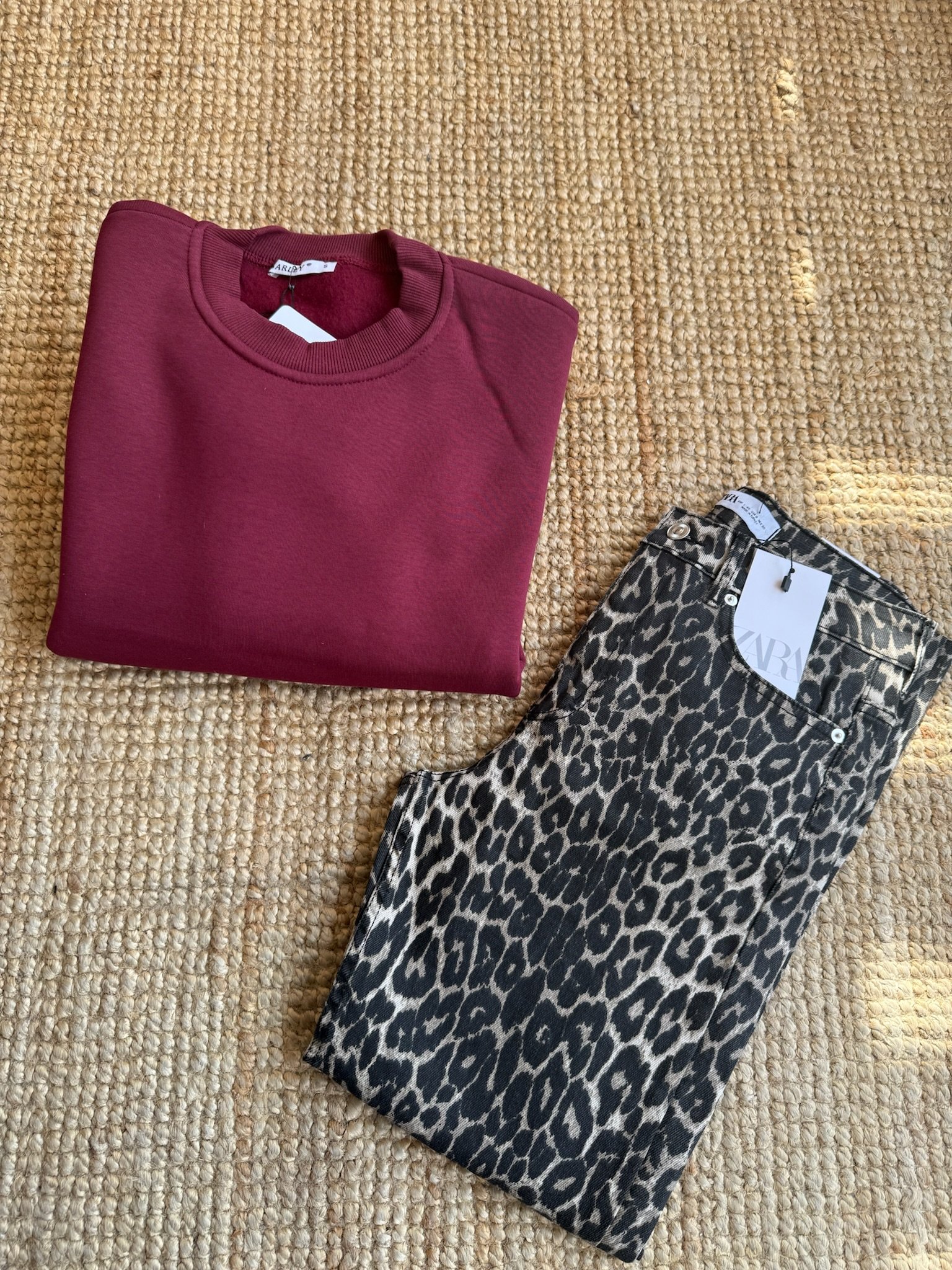 Bordo Şardonlu Sweatshirt