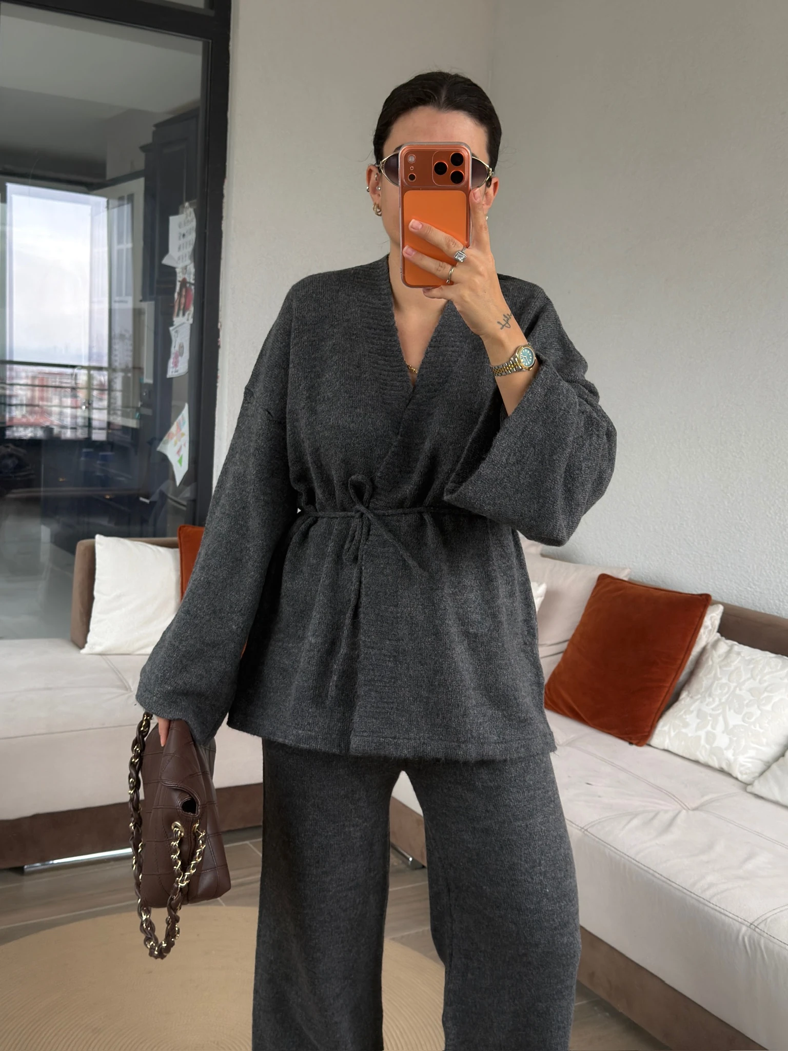 Premium Kruvaze Antrasit Pinterest Triko Takım