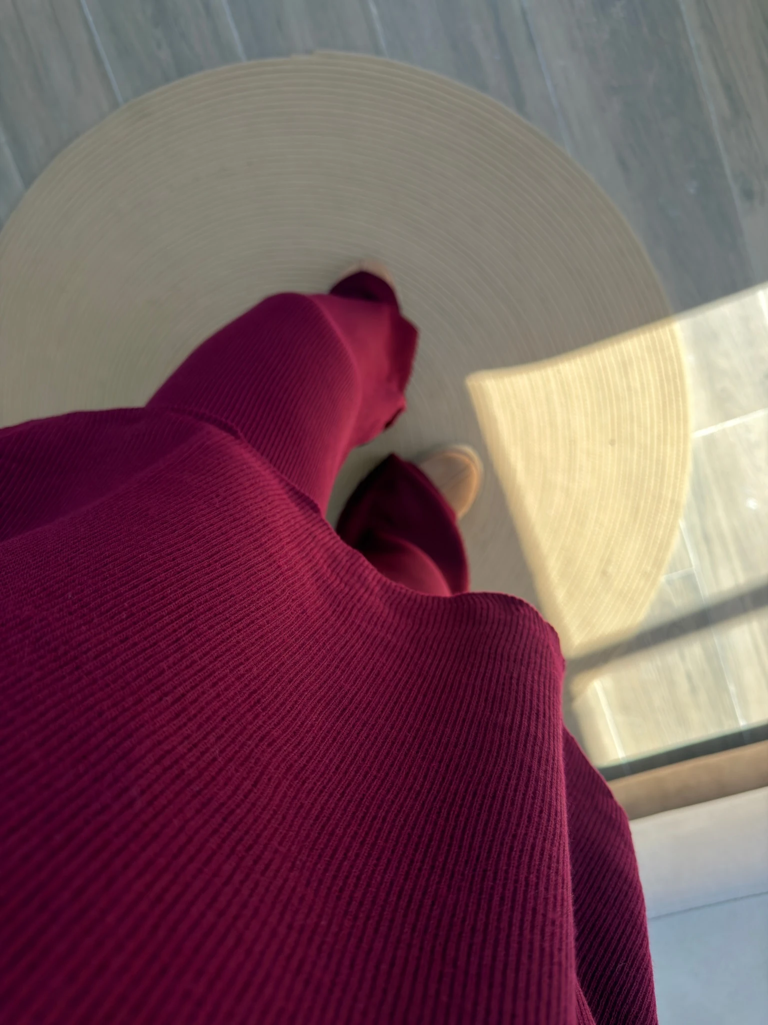 Premium Yakası Fermuarlı Bordo Triko Takım