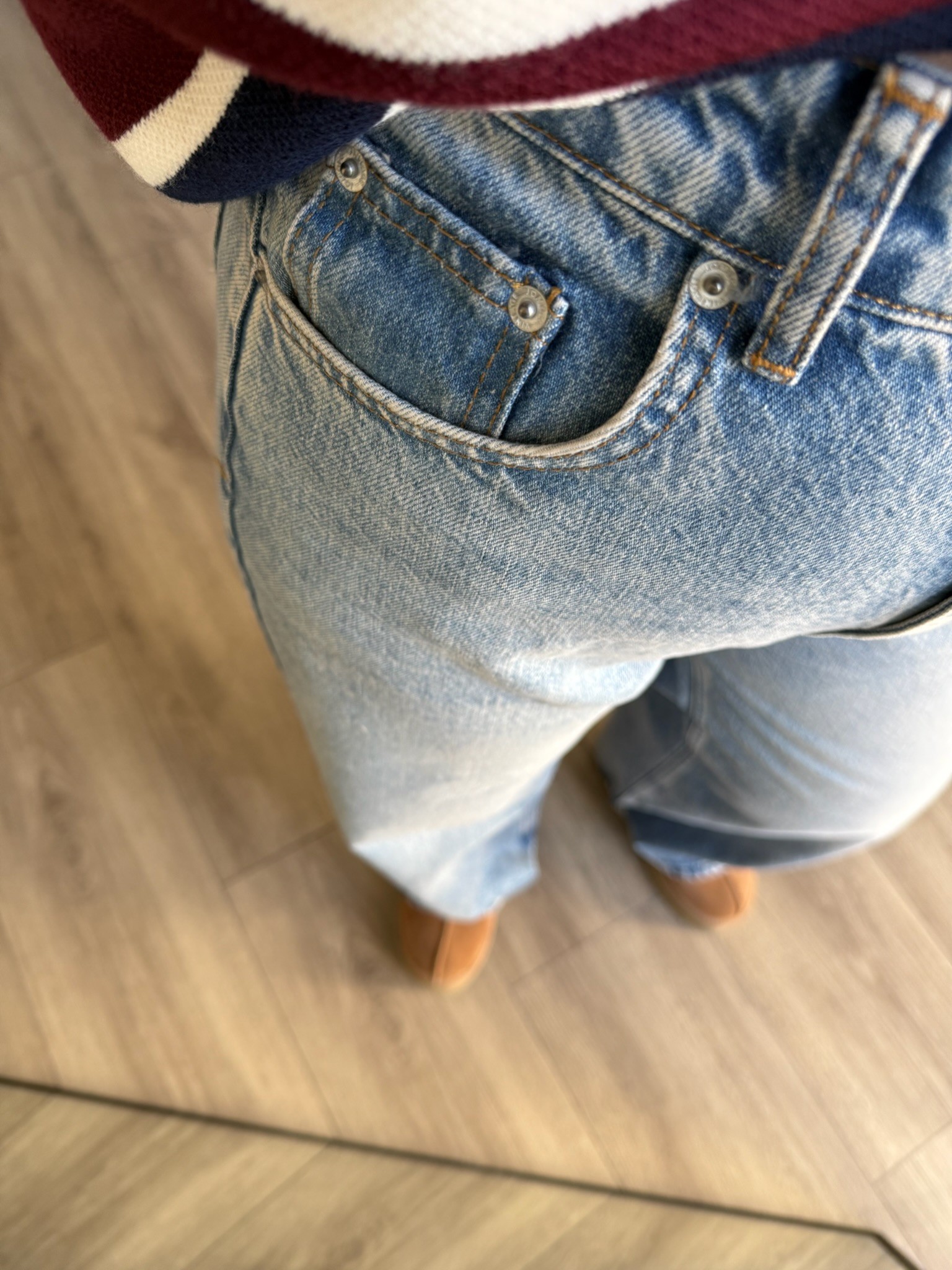 Premium Buz Mavisi Baggy Jean