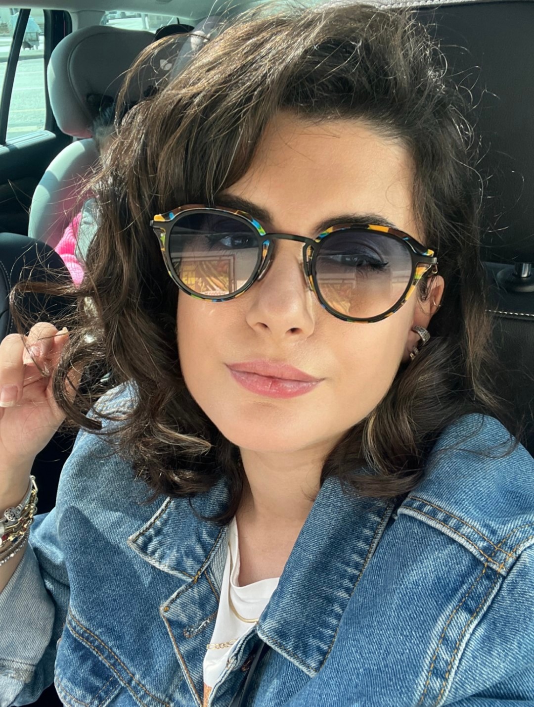Carlina Köşeli Degrade Mavi Geçişli Cam Renkli Çerçeve Güneş Gözlüğü