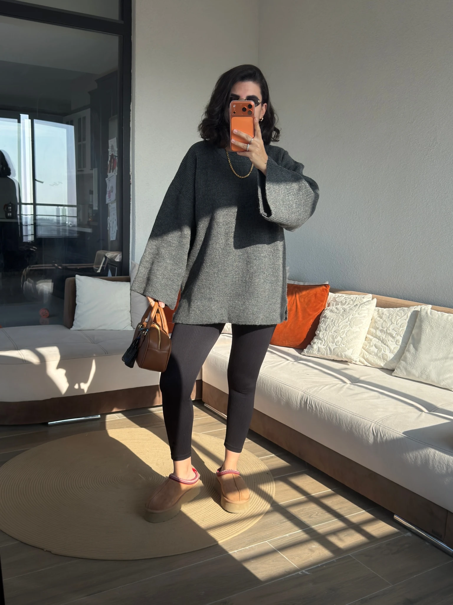 Premium Fitilli Antrasit Triko Tunik