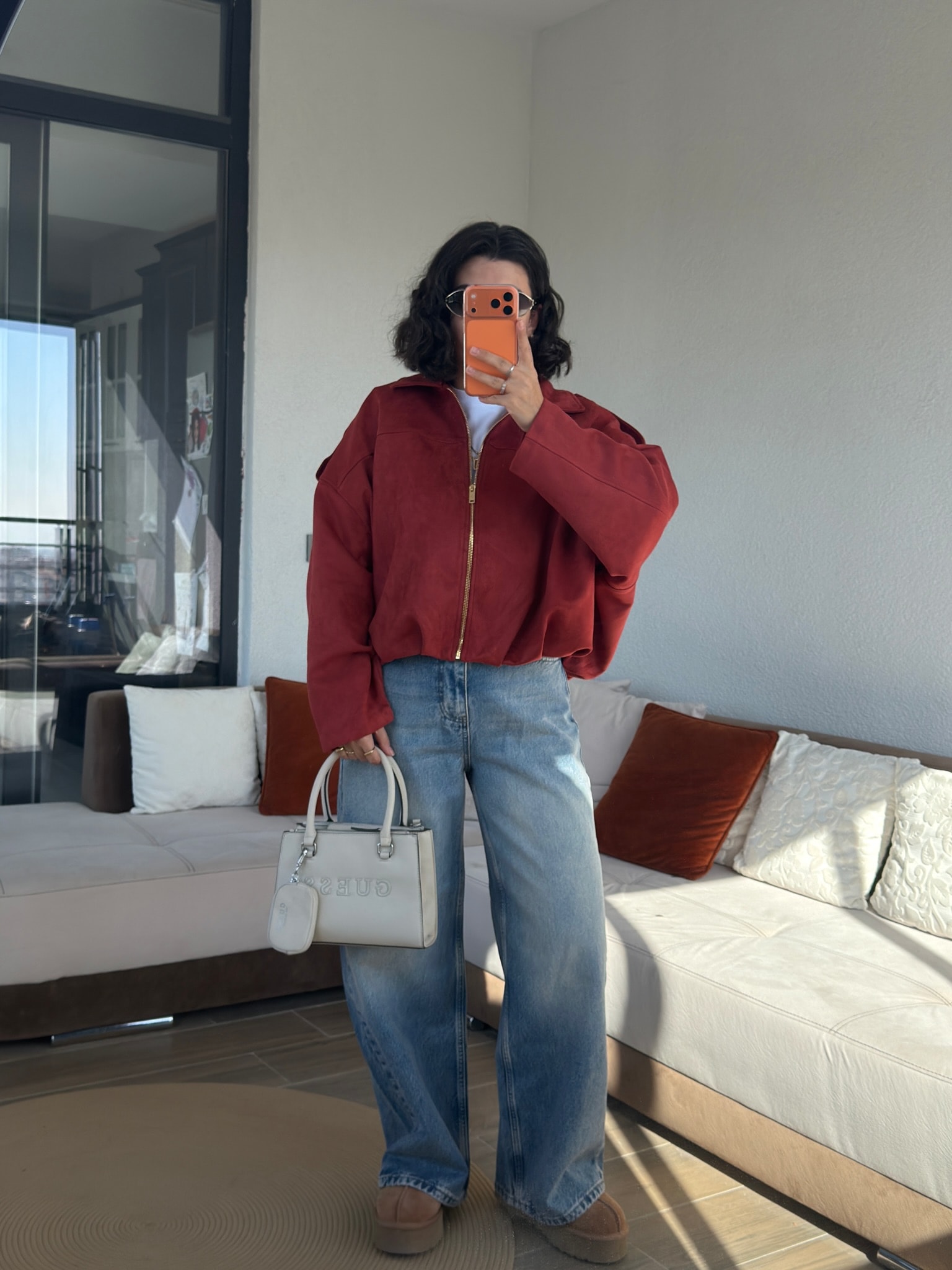 Premium Tarçın Süet Bomber Ceket