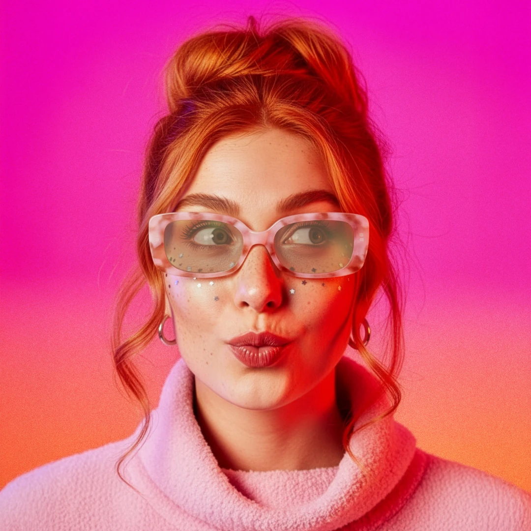 Pastel Rush – Oval Form Tortoise Detaylı / Kahve Lens Gözlük