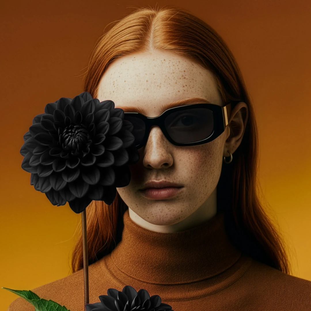 Black Ember – Siyah Kalın Çerçeve / Koyu Lens Gözlük