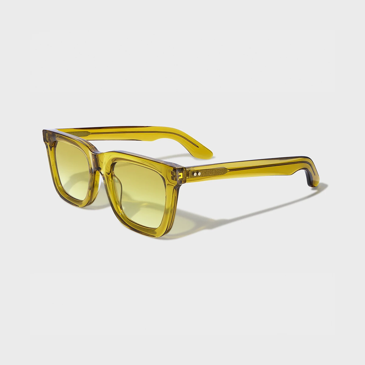 Solar Flare – Mustard Şeffaf Kalın Çerçeve / Sarı Degrade Lens Gözlük