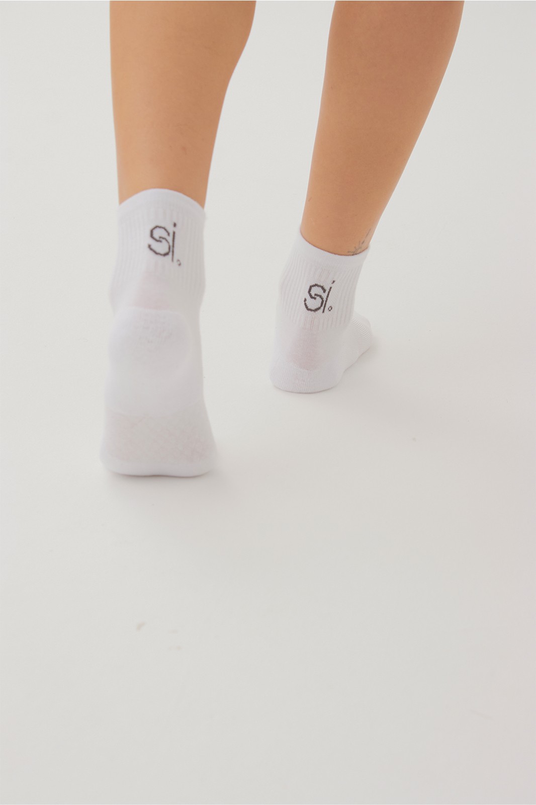 Unisex Half-Crew Throwback White