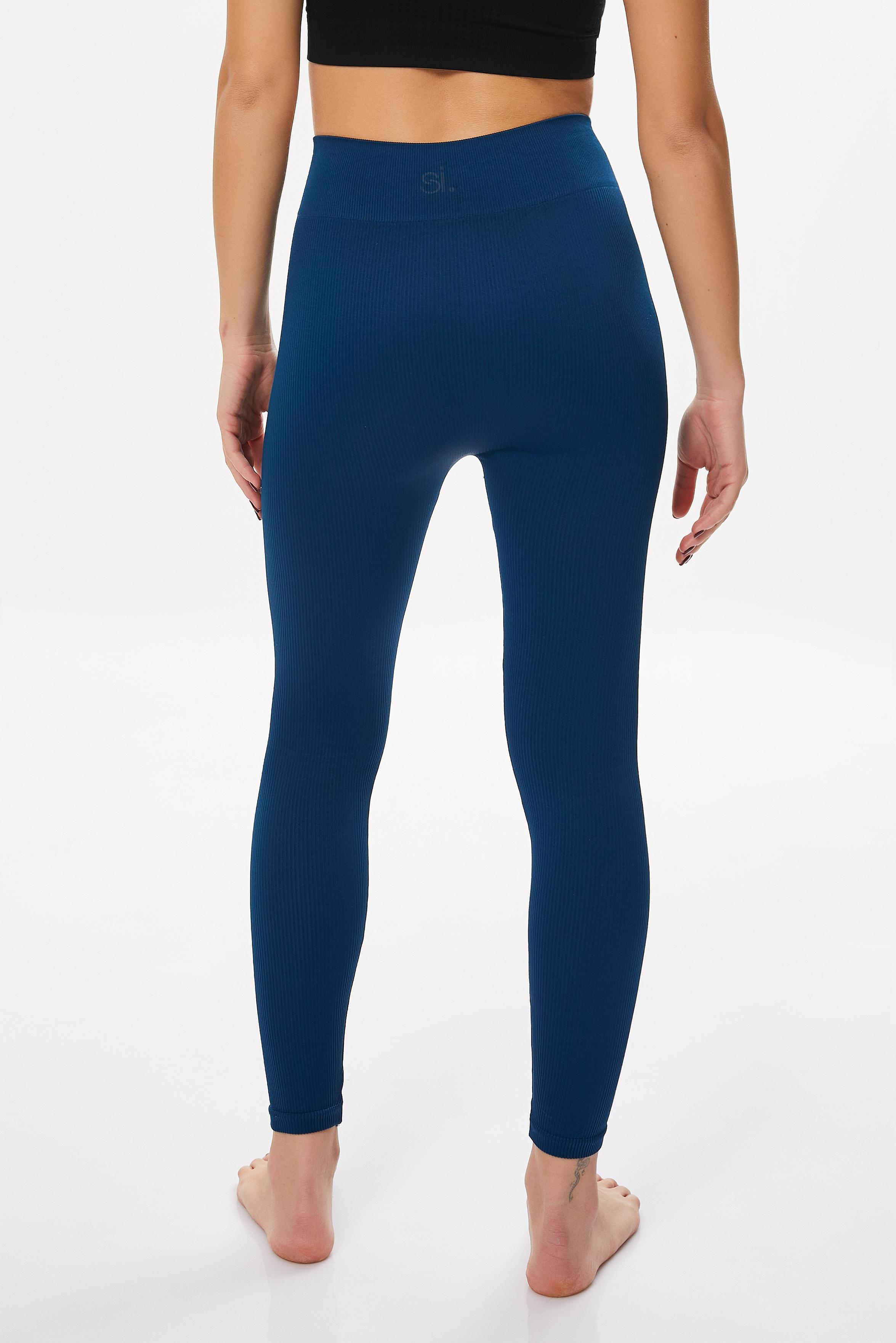 Rib-Shape Seamless Tayt Night Blue