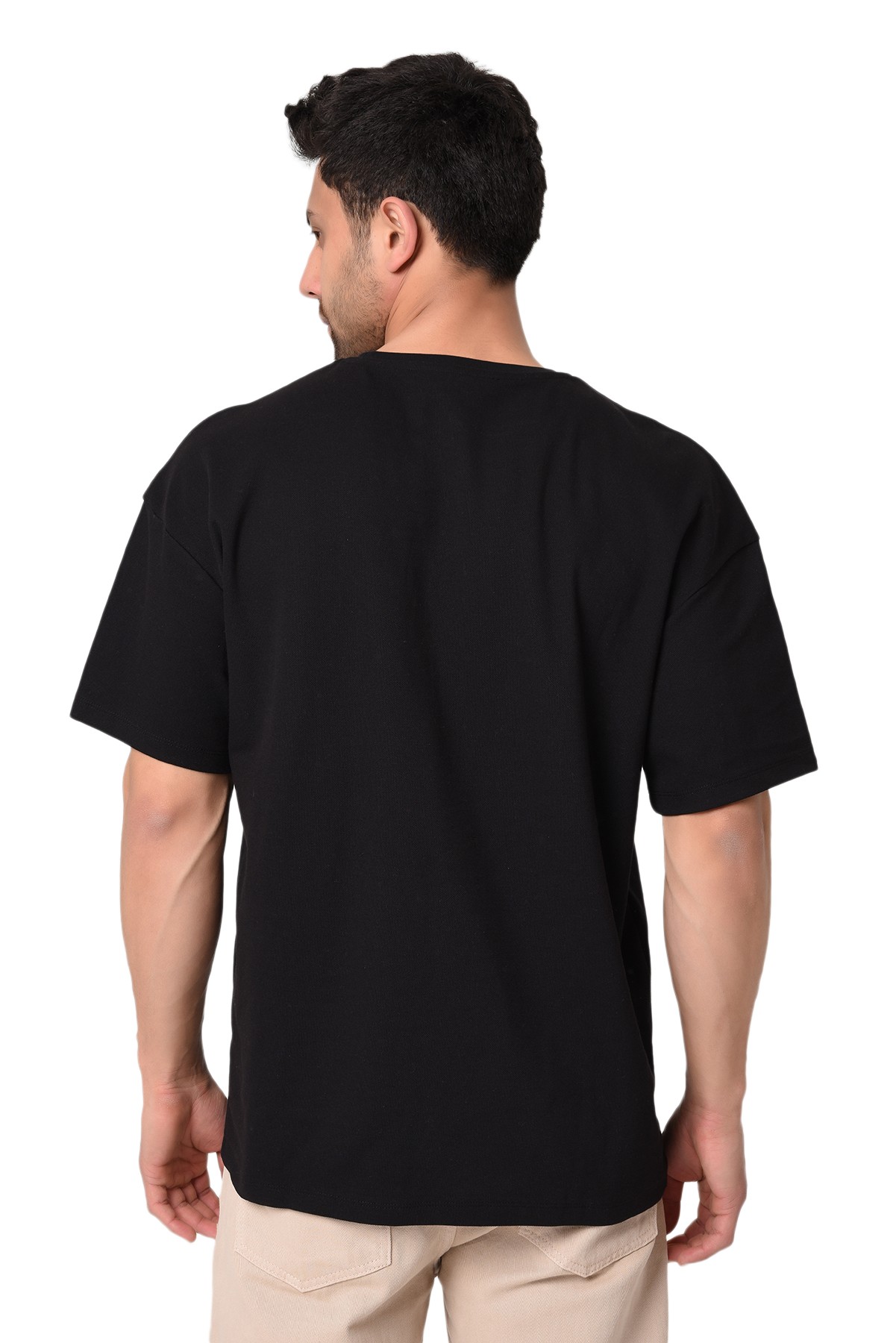 Pamuk Polyester Siyah Oversize Tişört