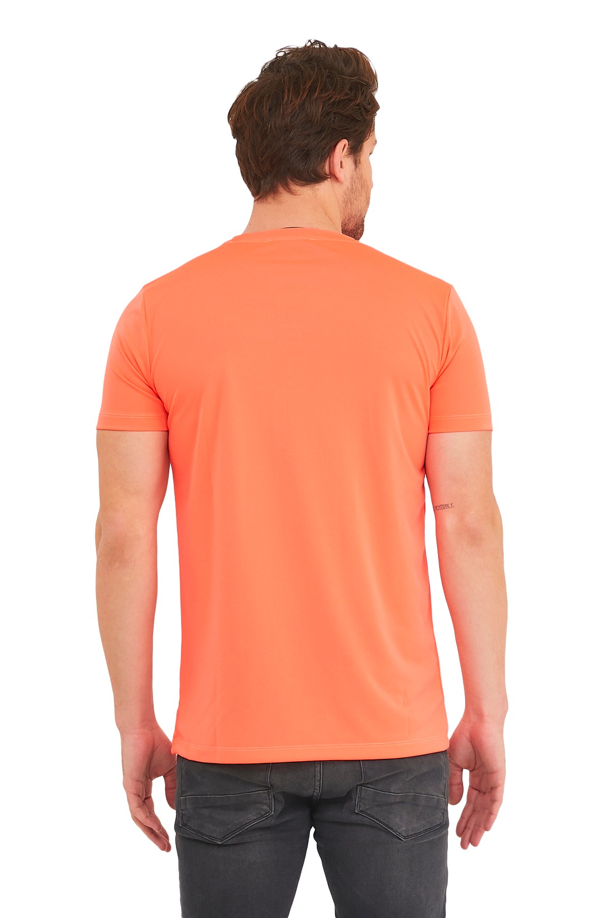 Erkek Snowboard Baskılı Polyester Spor Tişört