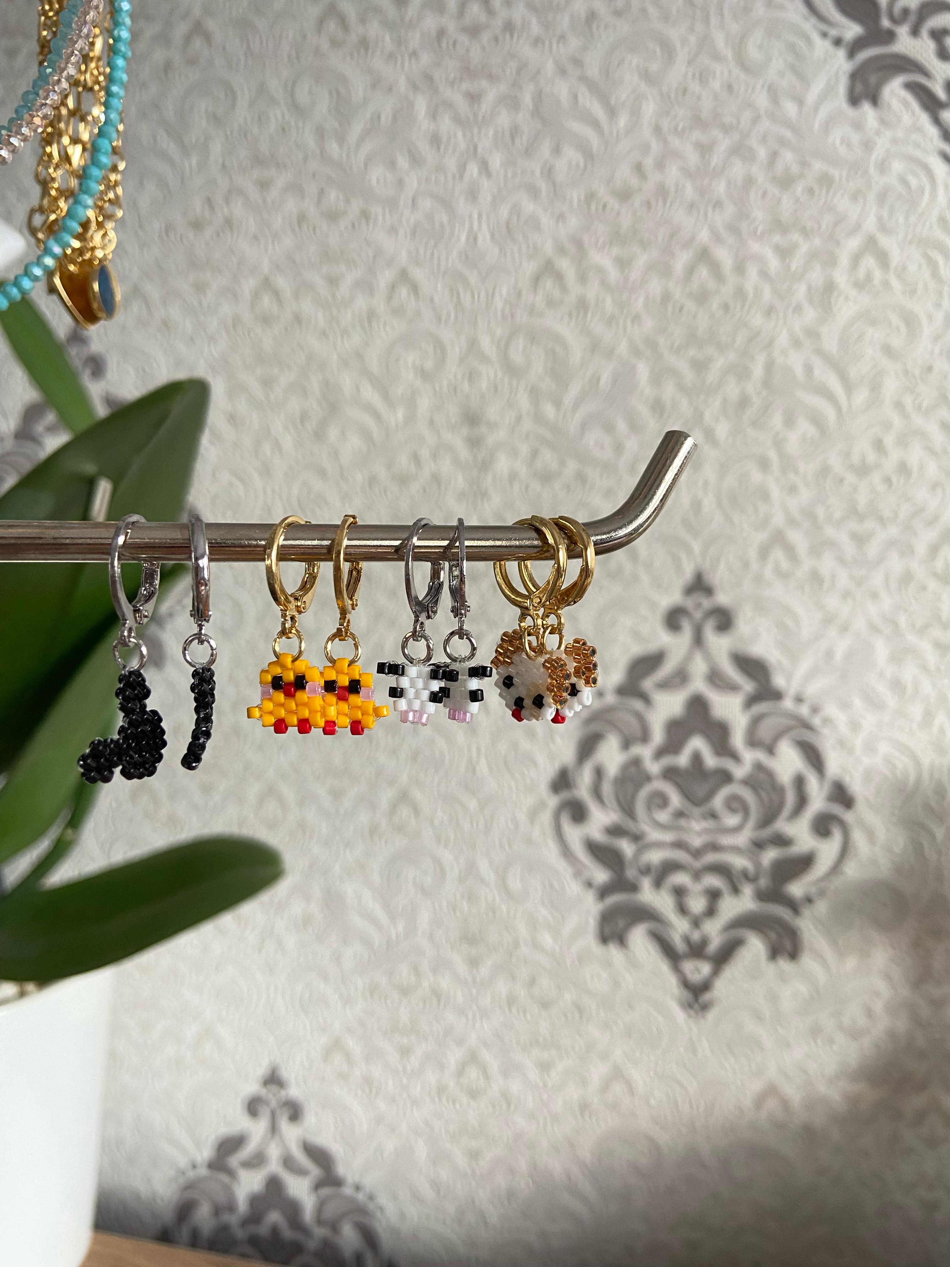 Mickey Mouse - Miyuki Boncuk Küpe