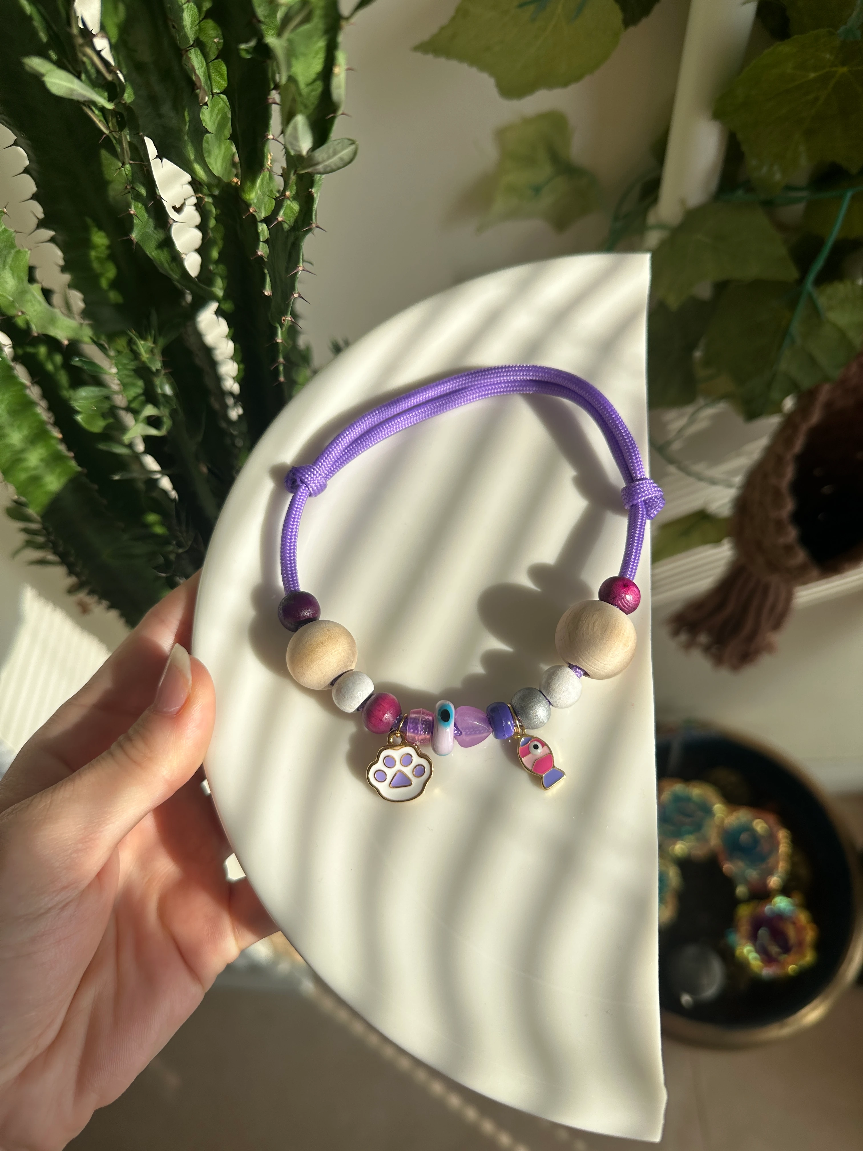 Pati Charm Kolye - Mor