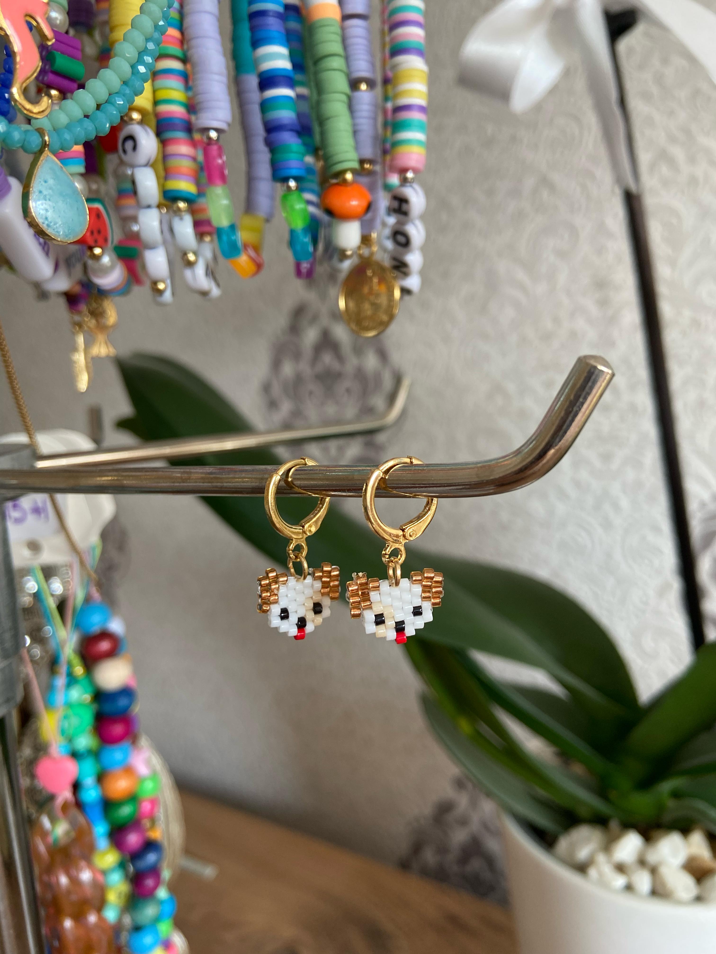 Köpek - Miyuki Boncuk Küpe