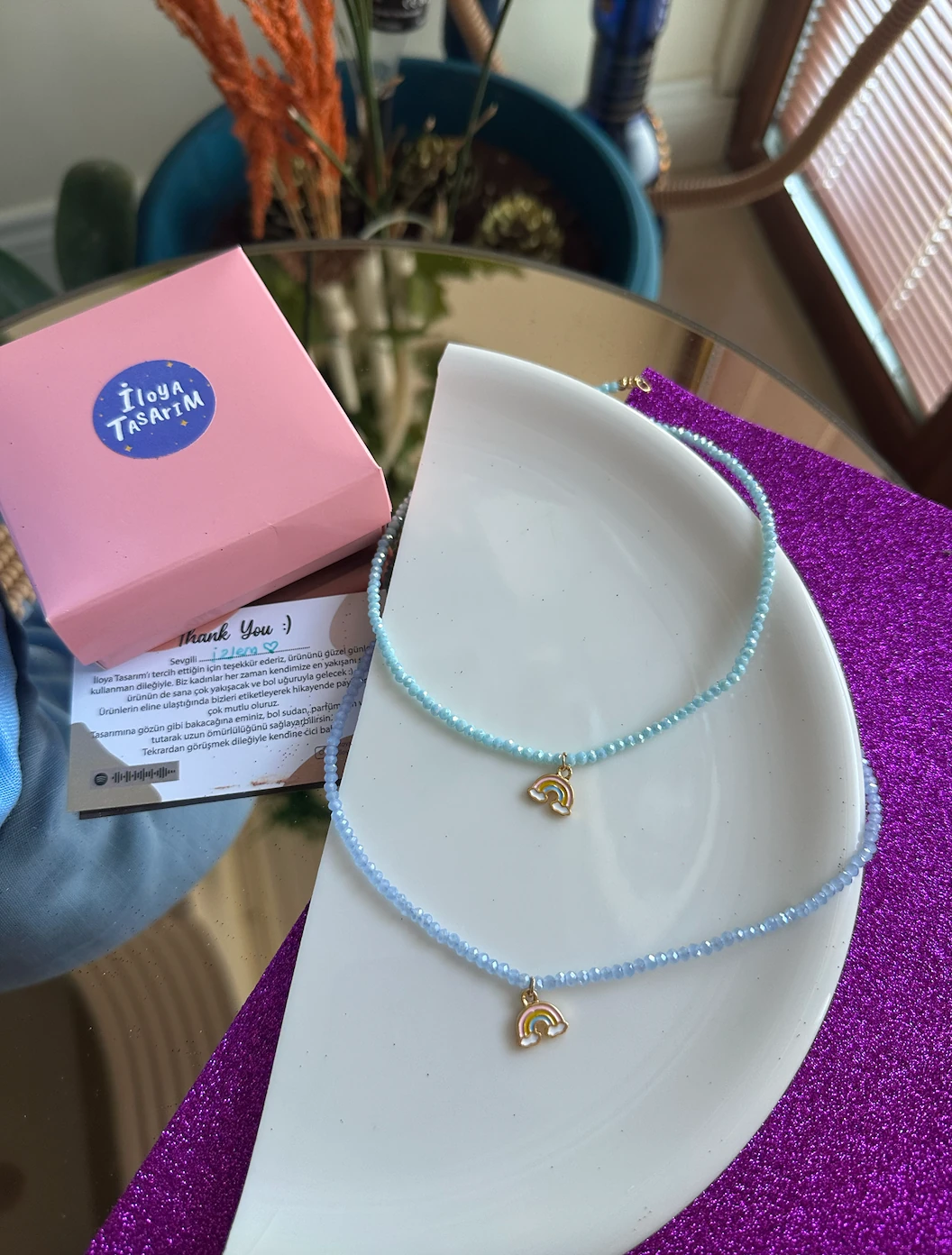 Gökkuşağı Kristal Kolye