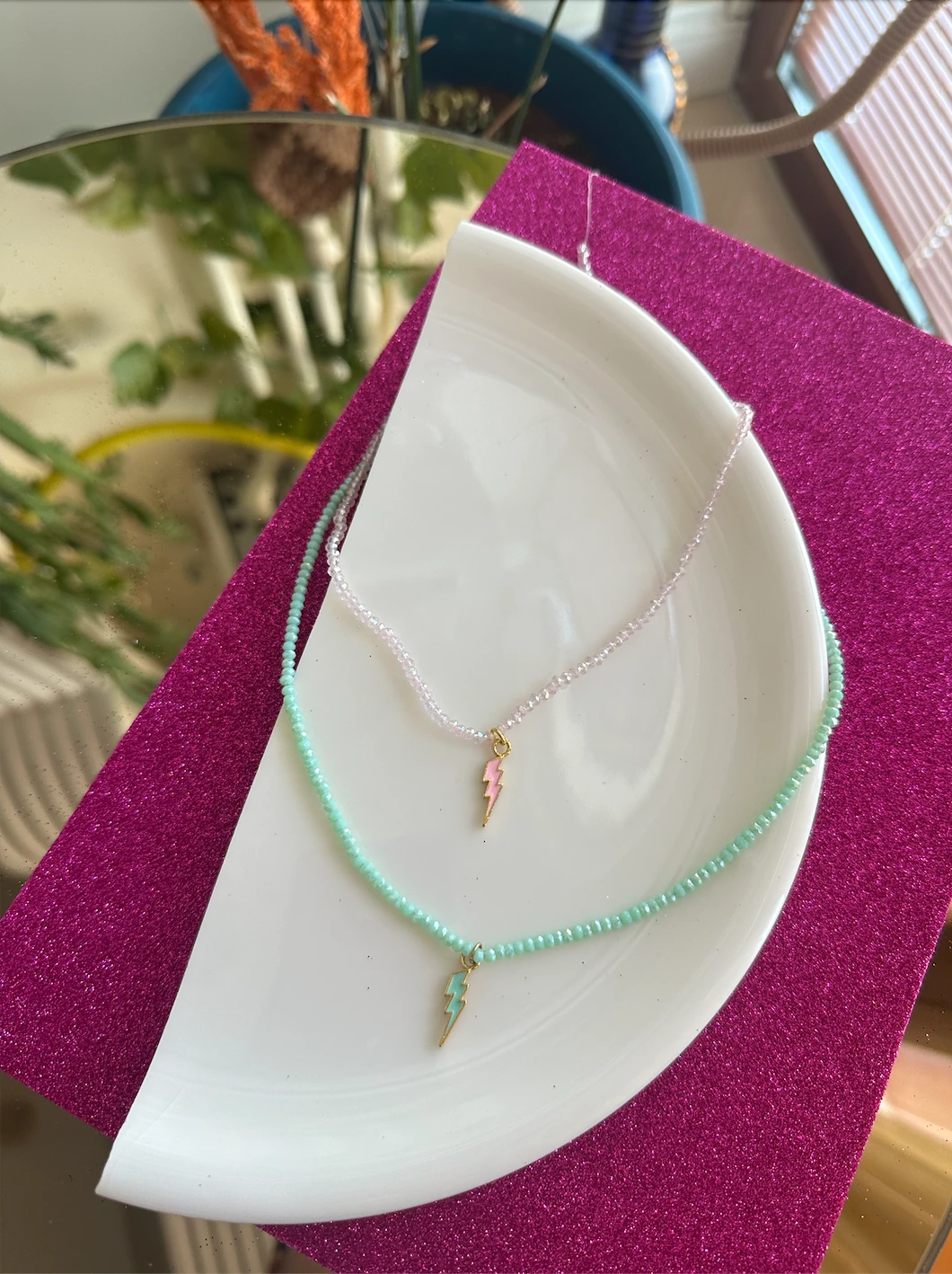 Şimşek Kristal Kolye