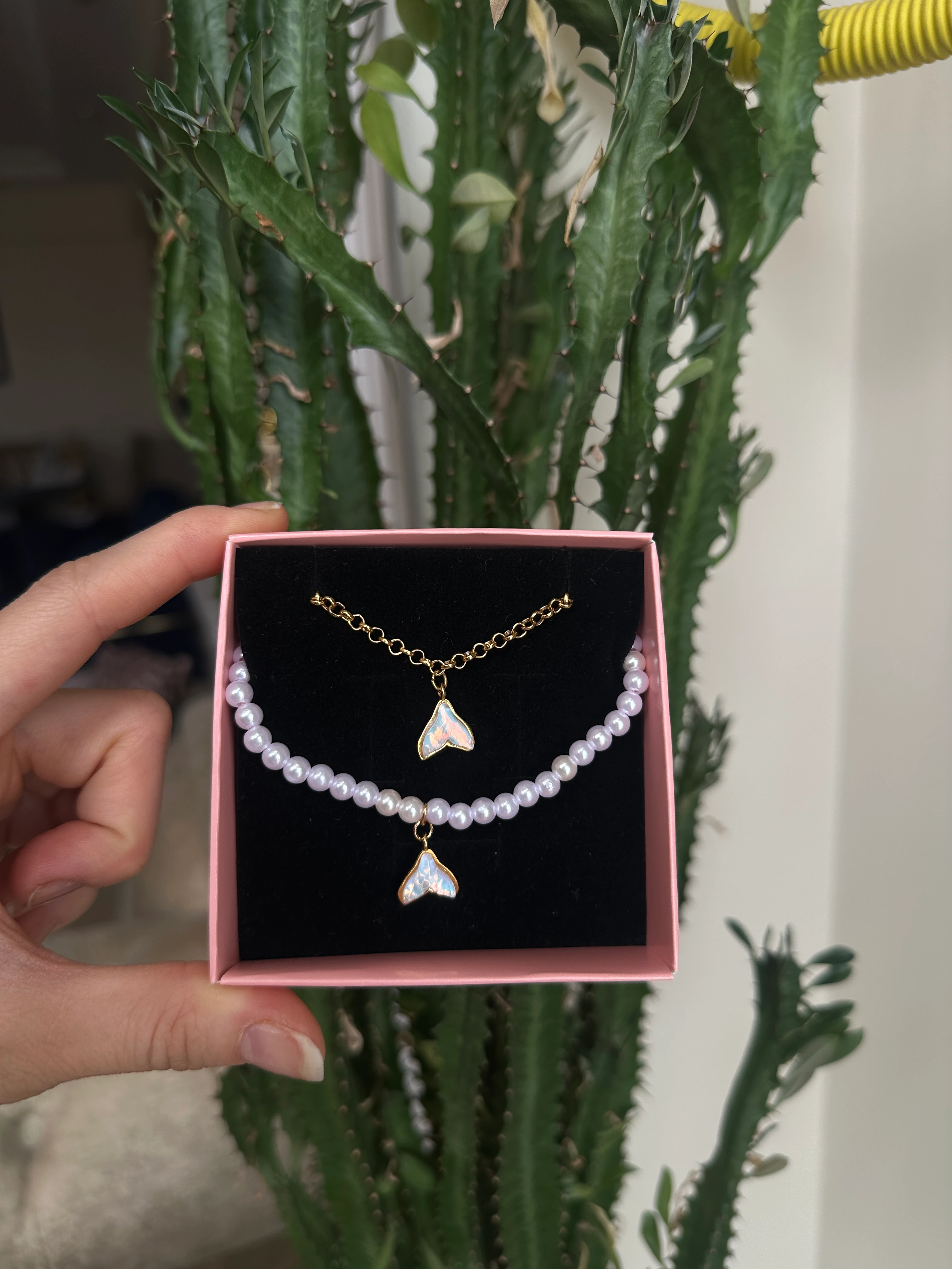 Deniz Kızı Detay Kolye - Zincir Detay