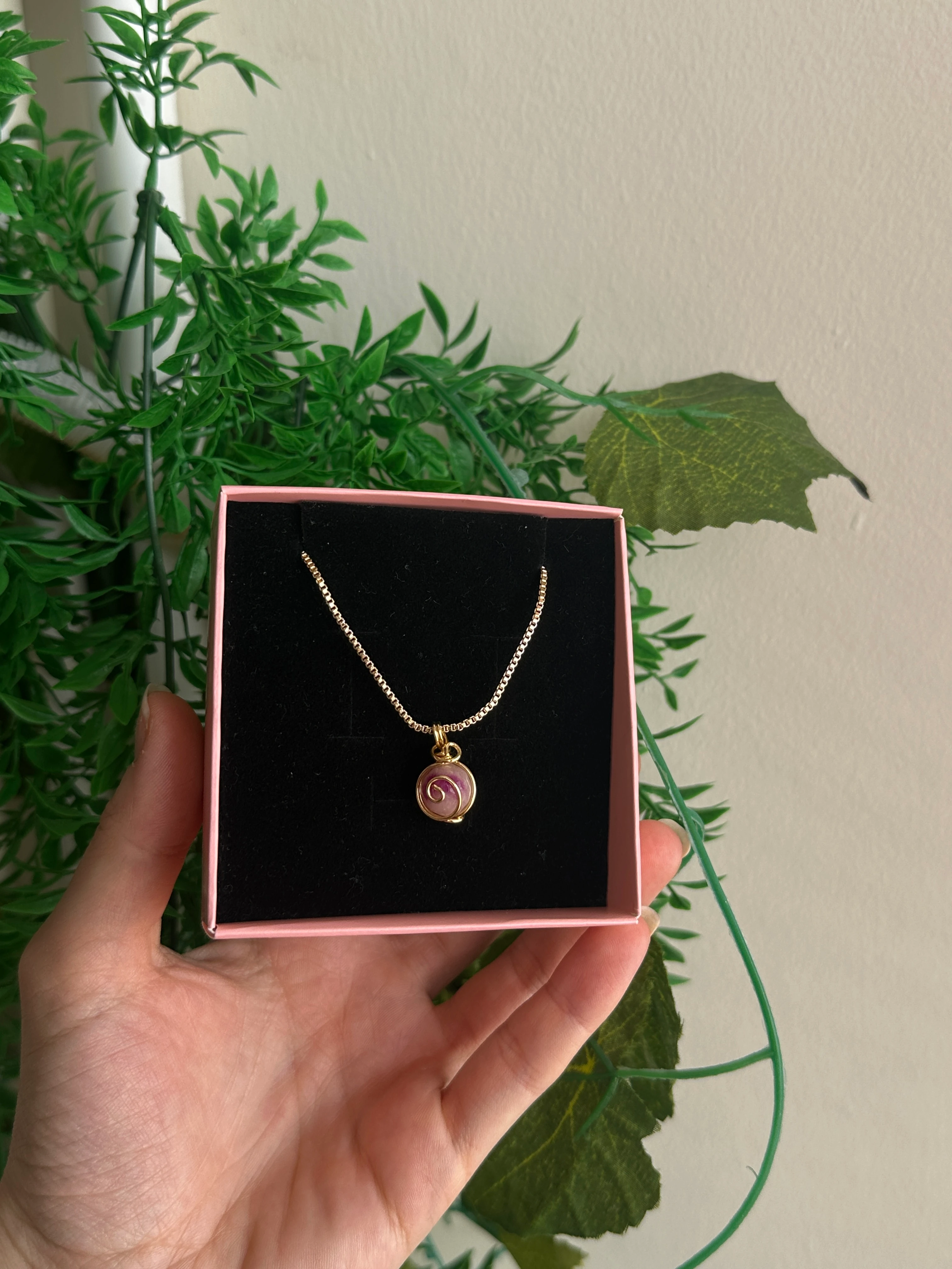 Aura Kolye - Pembe Renk