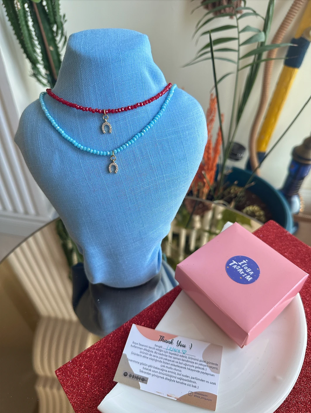 At Nalı Şans Kristal Kolye