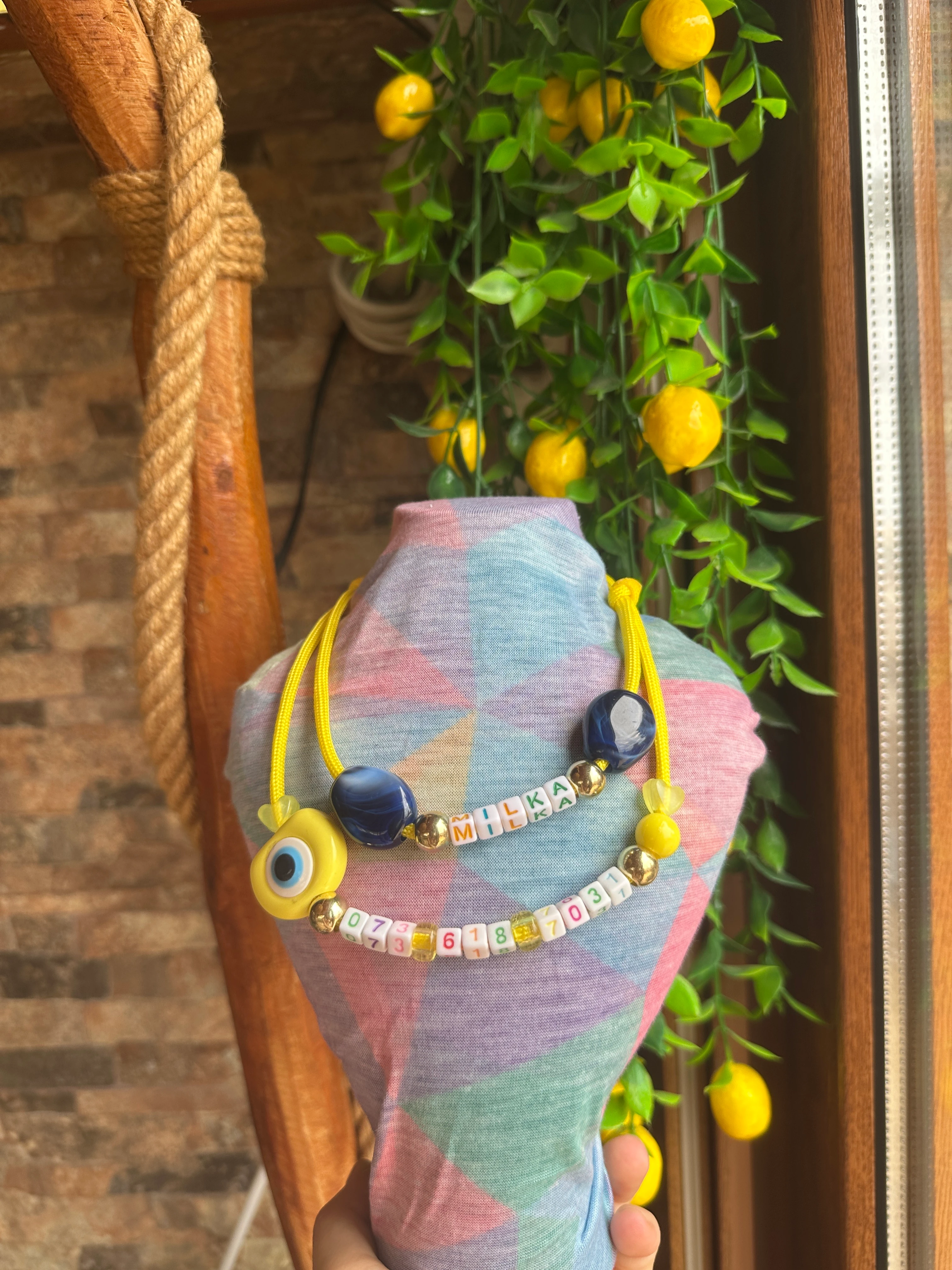 İsim ve Telefon Numaralı Kişiselleştirilmiş Köpek Kolyesi