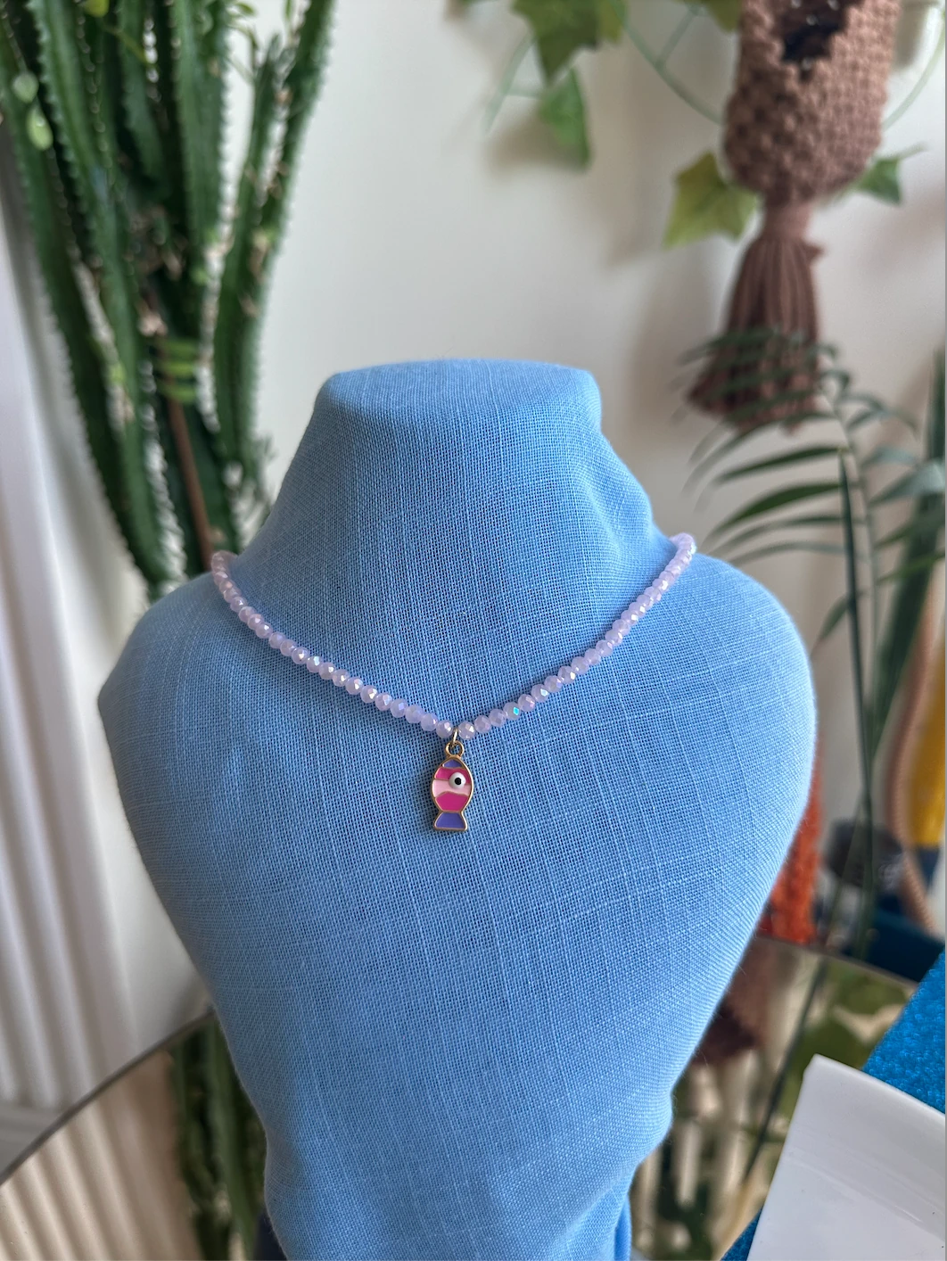 Balık Kristal Kolye