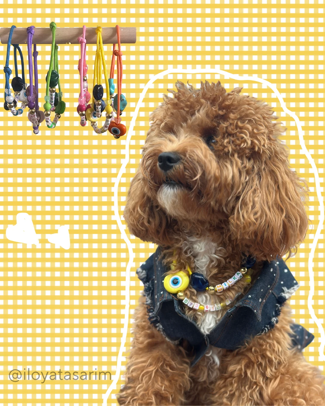 İsim ve Telefon Numaralı Kişiselleştirilmiş Köpek Kolyesi