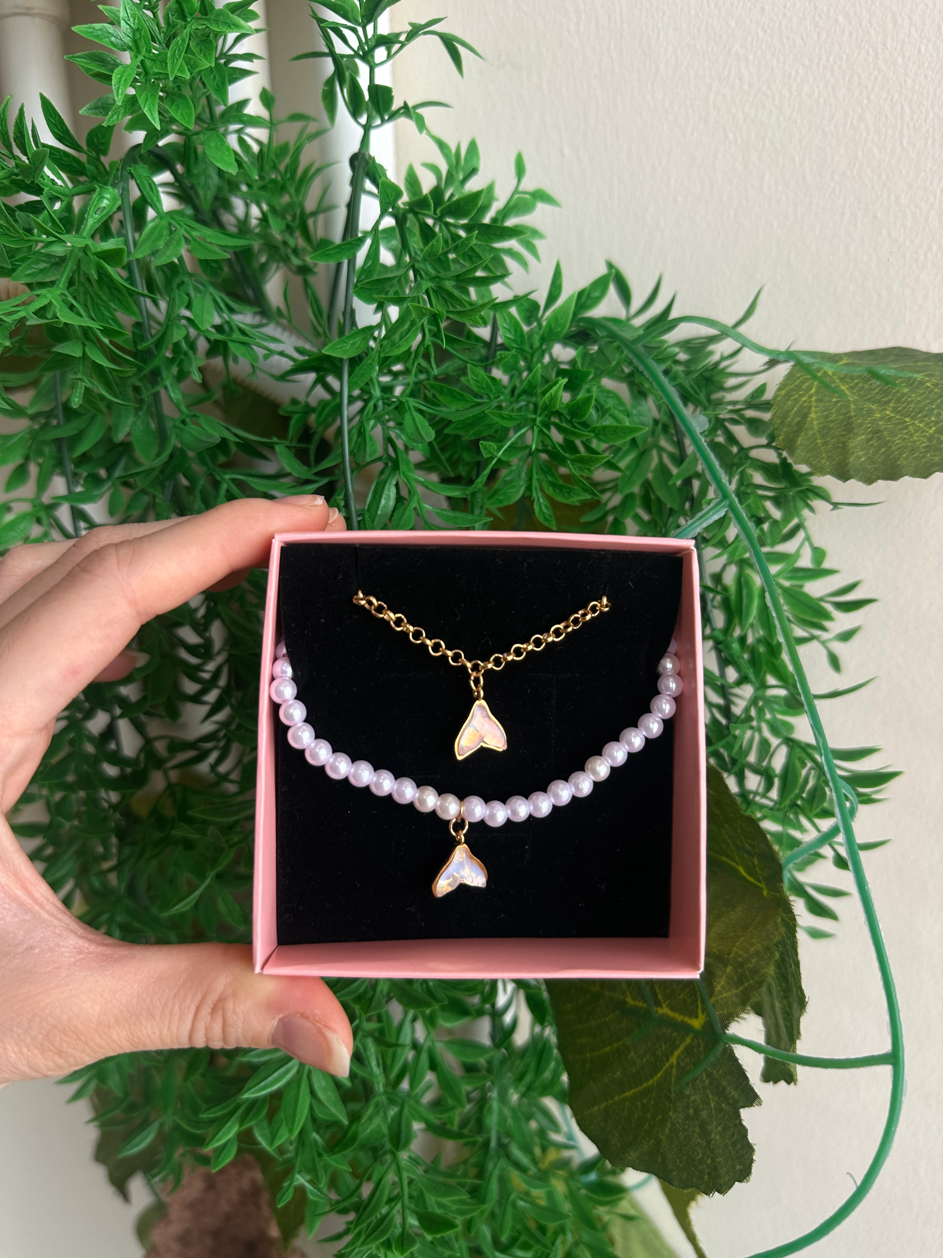 Deniz Kızı Yansıma Kolye - İnci Detay