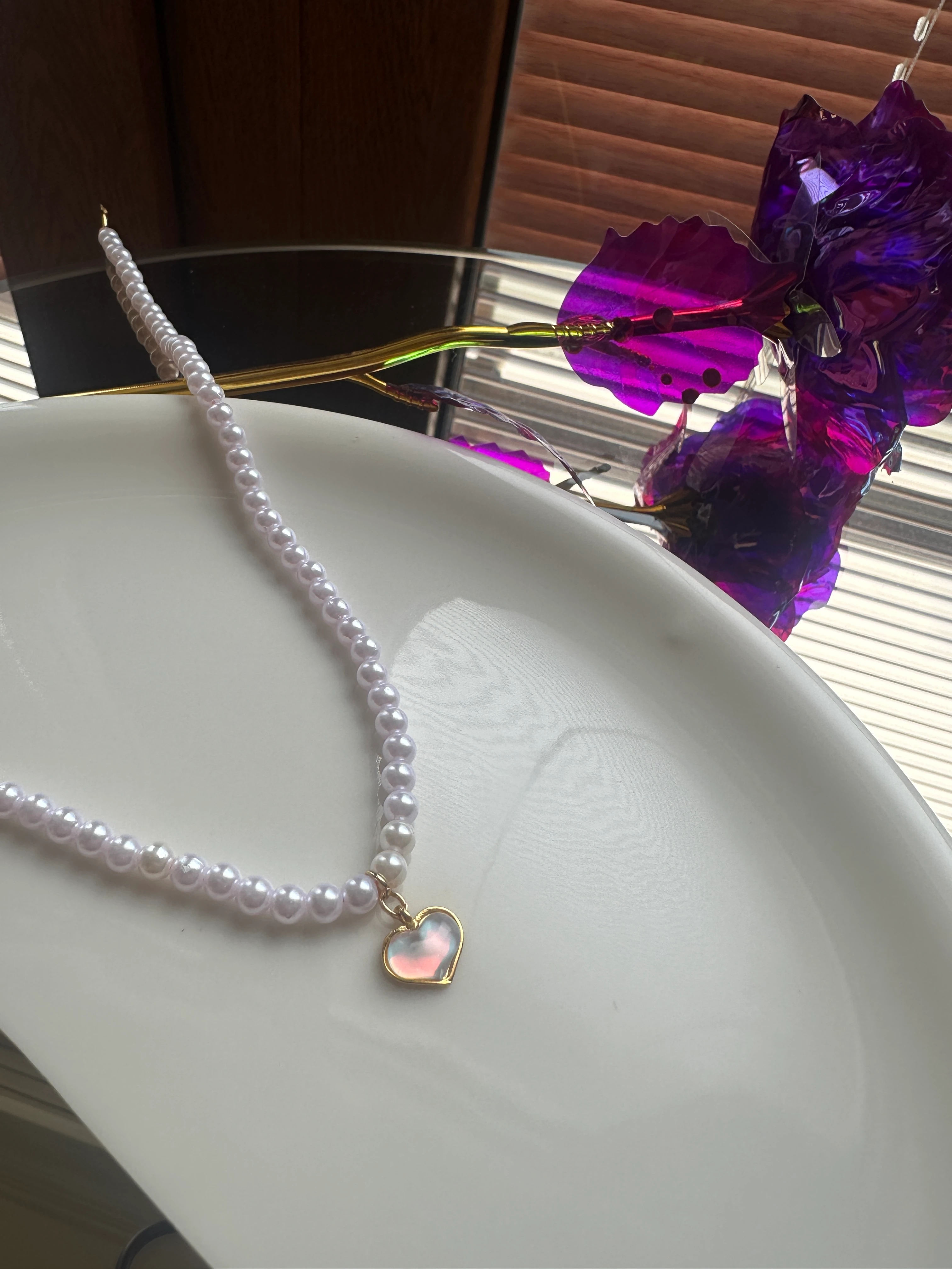 Aşk Yansıması Kolye - İnci Detay