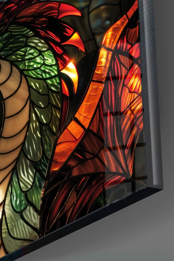 Ejderha Renkli Cam Tablo