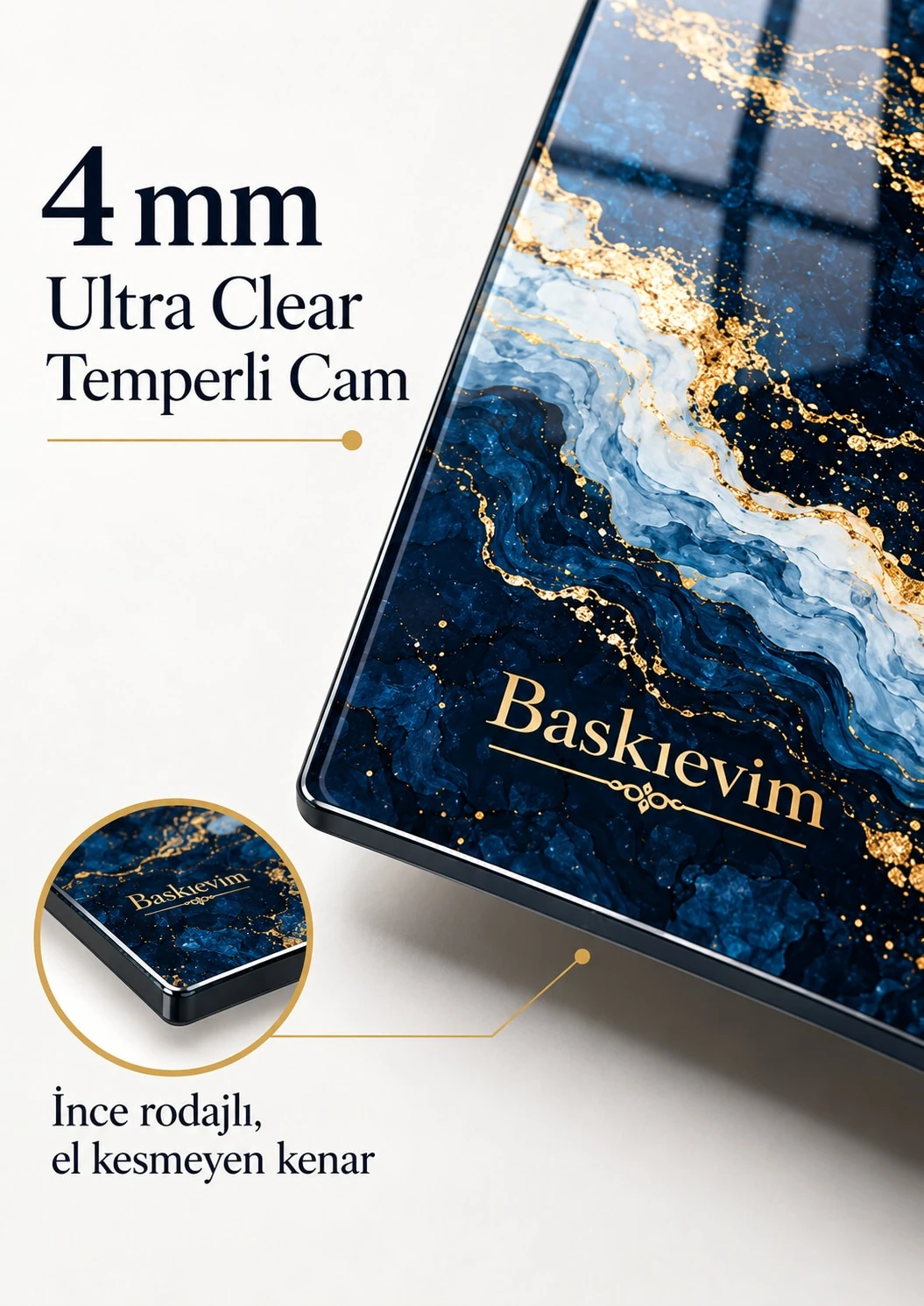 Tablio Pembe Zeminde Yes You Can Motivasyon Cam Tablo | Baskıevim