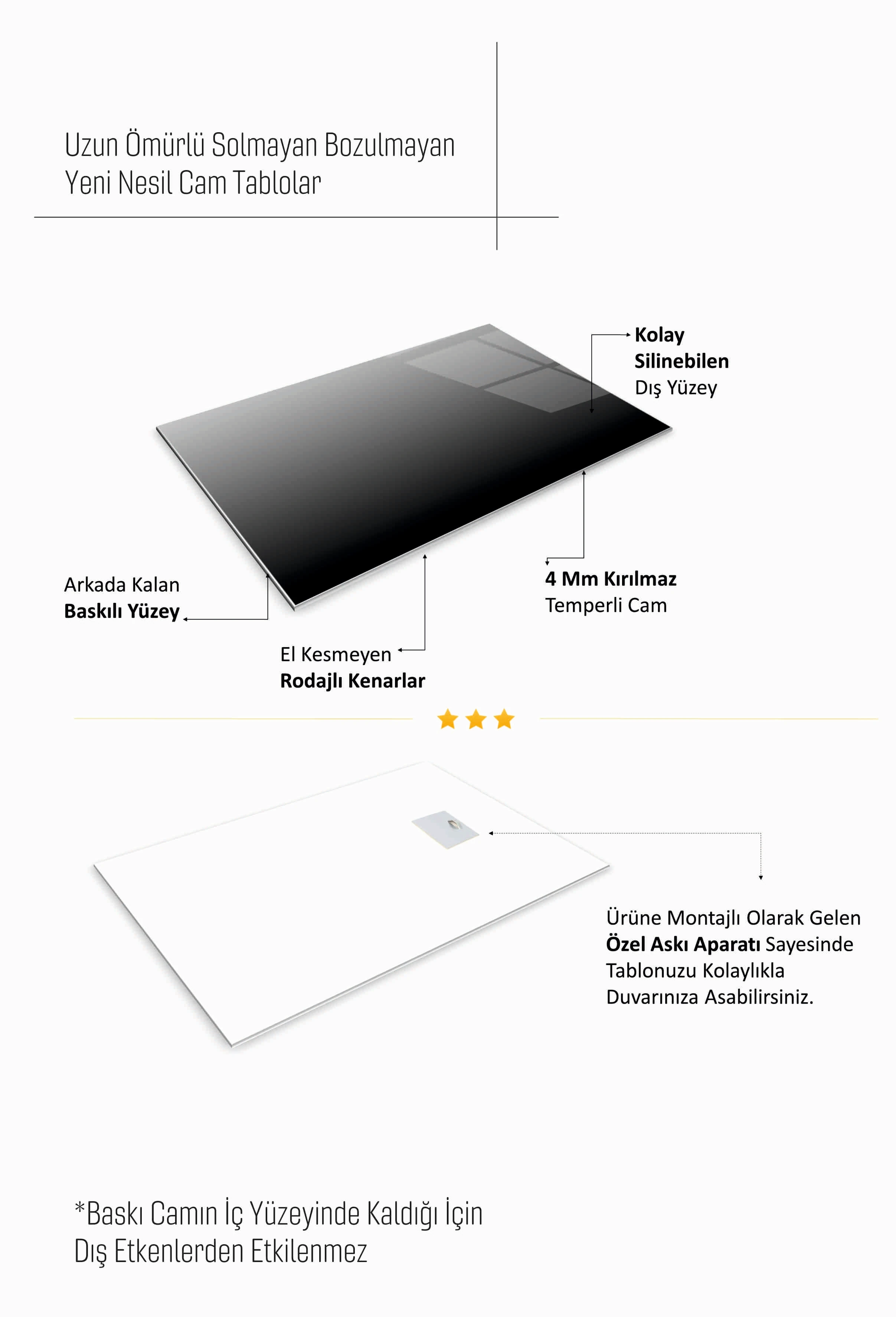 Altın Kanatlar – Melek Kanadı Tasarımlı Cam Tablo 