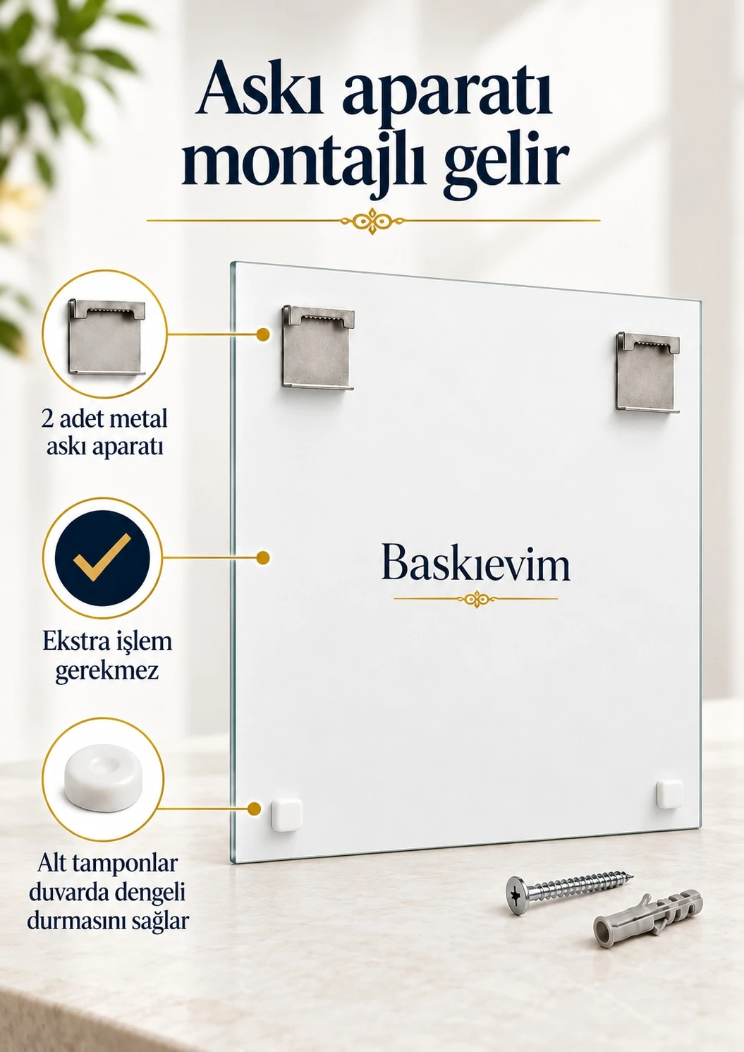 Tablio Pembe Zeminde Yes You Can Motivasyon Cam Tablo | Baskıevim