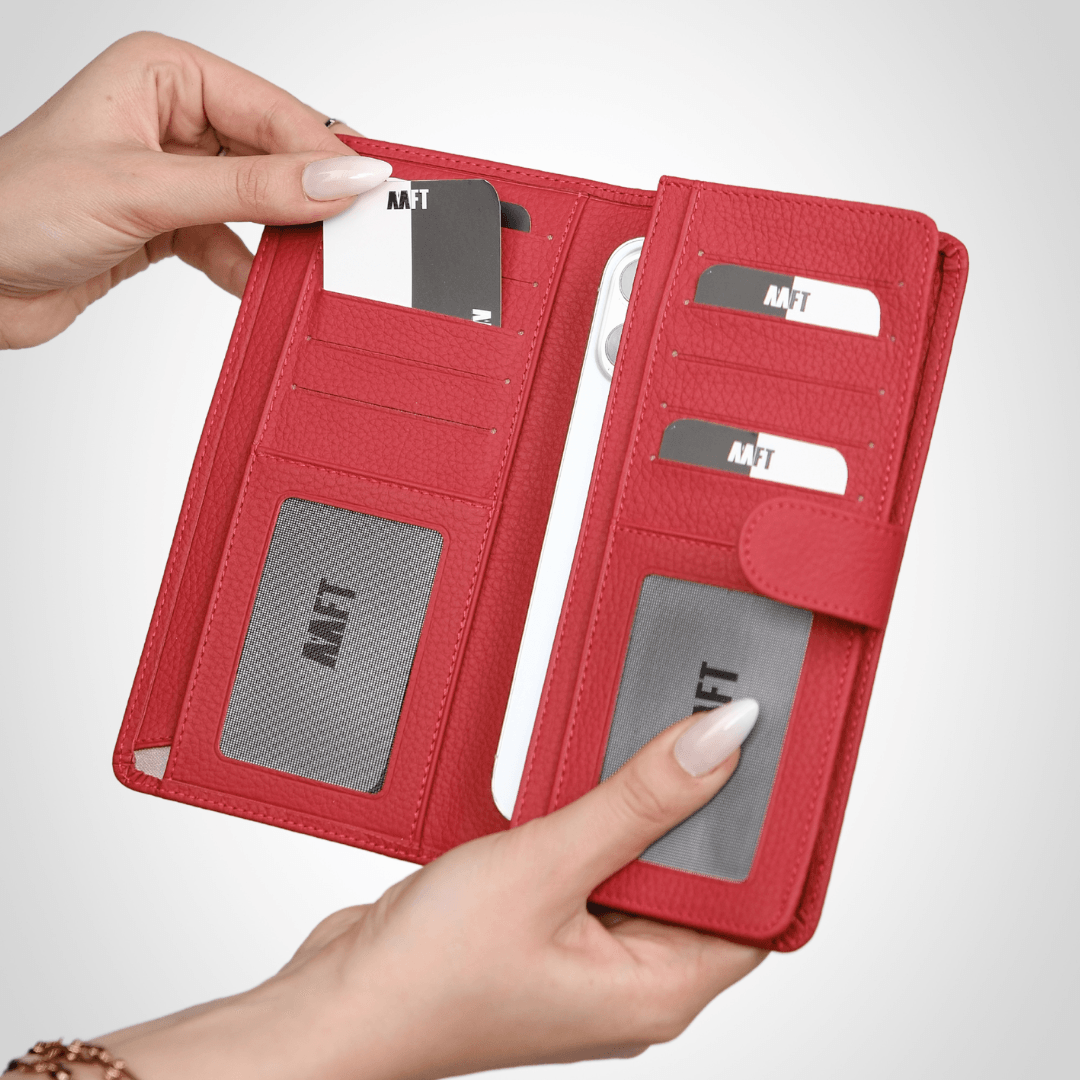 Hakiki Deri Unisex Cüzdan – Telefon Bölmeli, İsim Yazılı, Kişiye Özel | Twist 2323