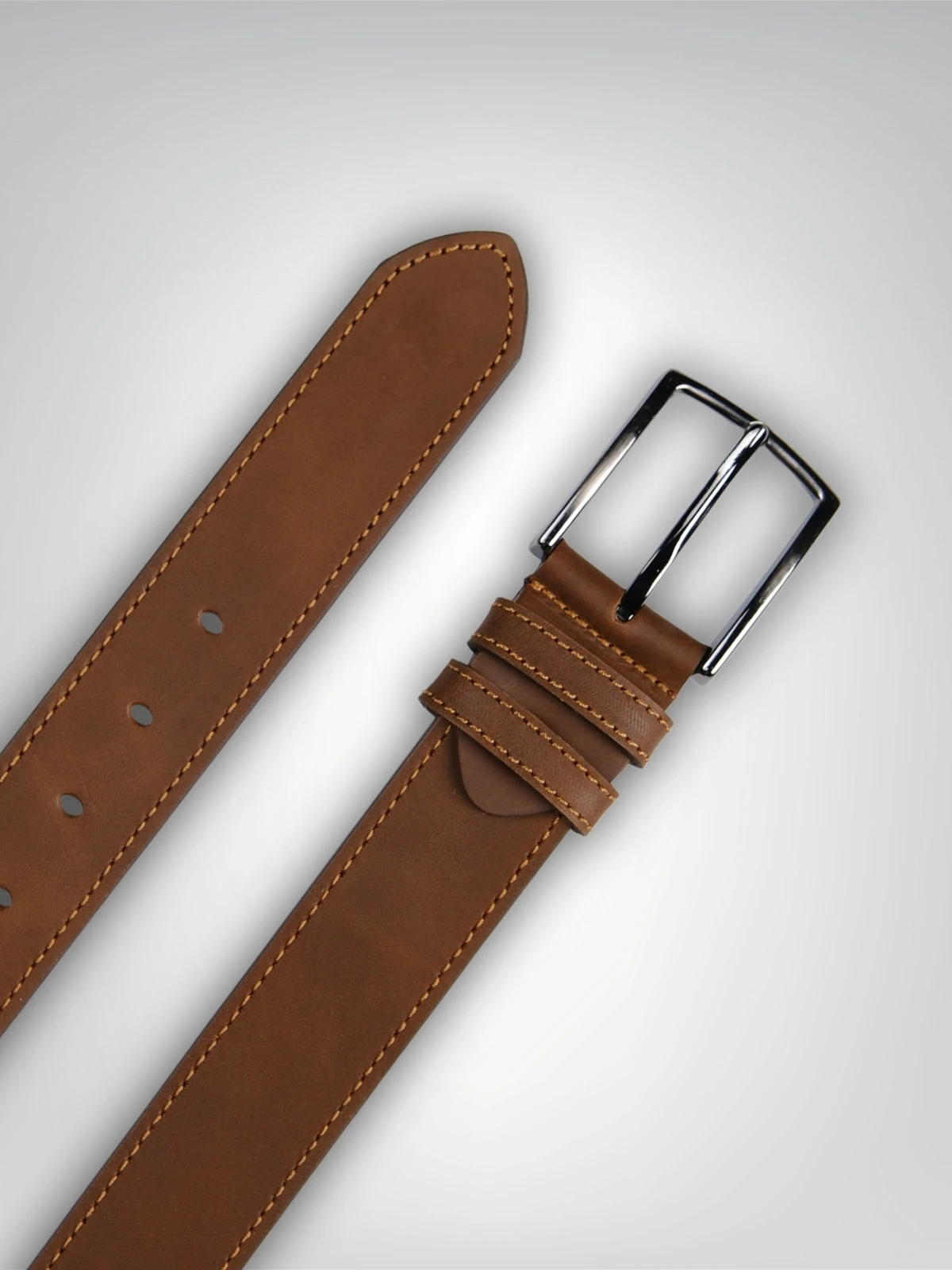 Hakiki Deri Erkek Eskitme Kemer – 4 cm, Kahve | 7846