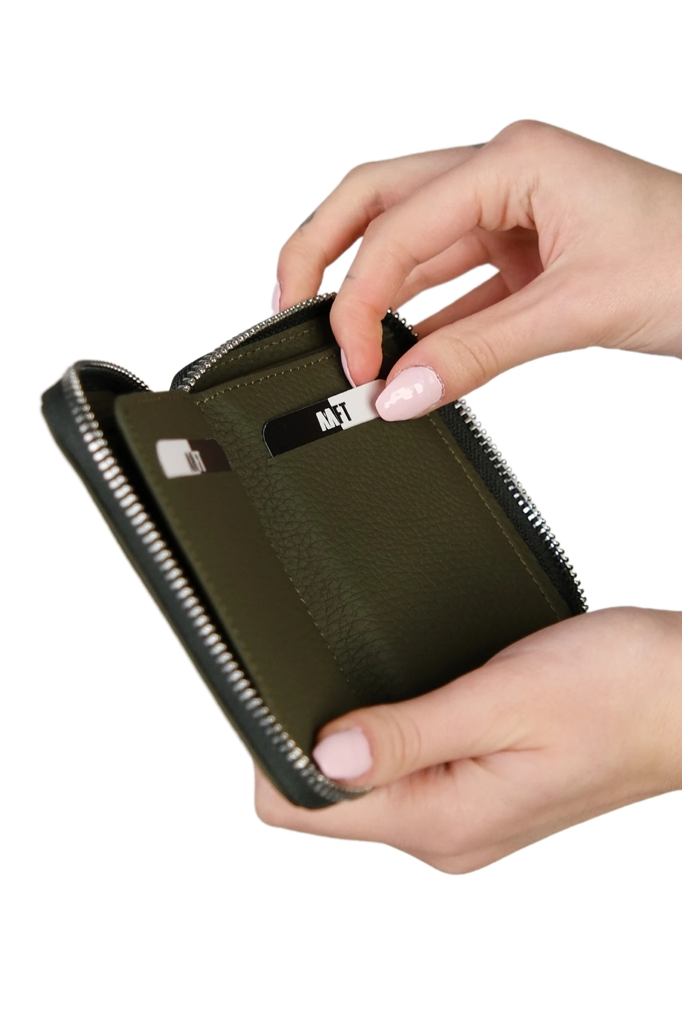 Hakiki Deri Unisex Fermuarlı Cüzdan | Lotus 1616