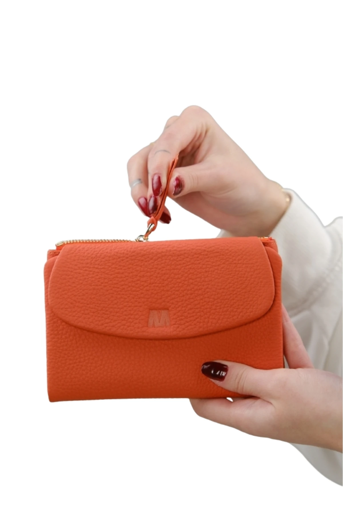 Hakiki Deri Kadın Cüzdan – Manyetik Kapaklı, Fermuarlı, İsim Yazılı, Kişiye Özel | Begonya 3468