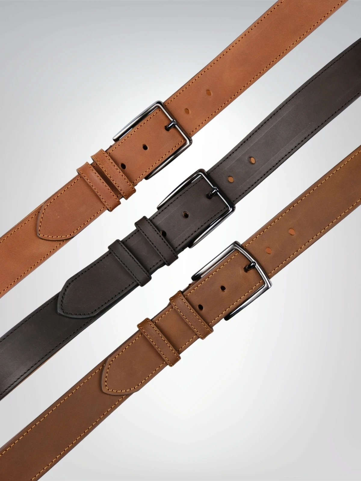 Hakiki Deri Erkek Eskitme Kemer – 4 cm, Antrasit | 7845