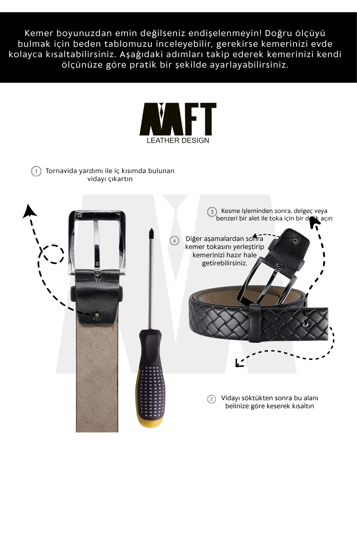 Hakiki Deri Erkek Kemer – Düz Dikiş, 4 cm, Kahve | 2552