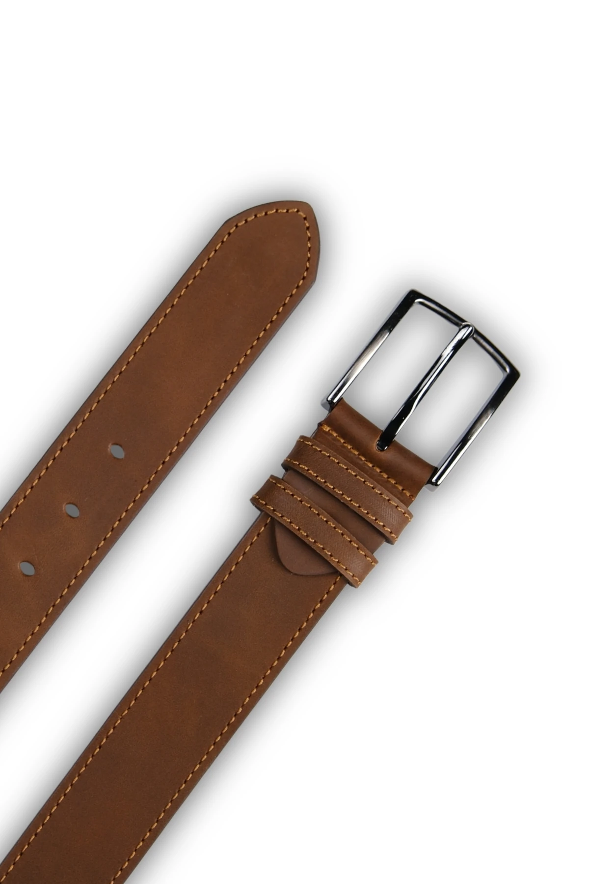 Hakiki Deri Erkek Eskitme Kemer – 4 cm, Kahve | 7846