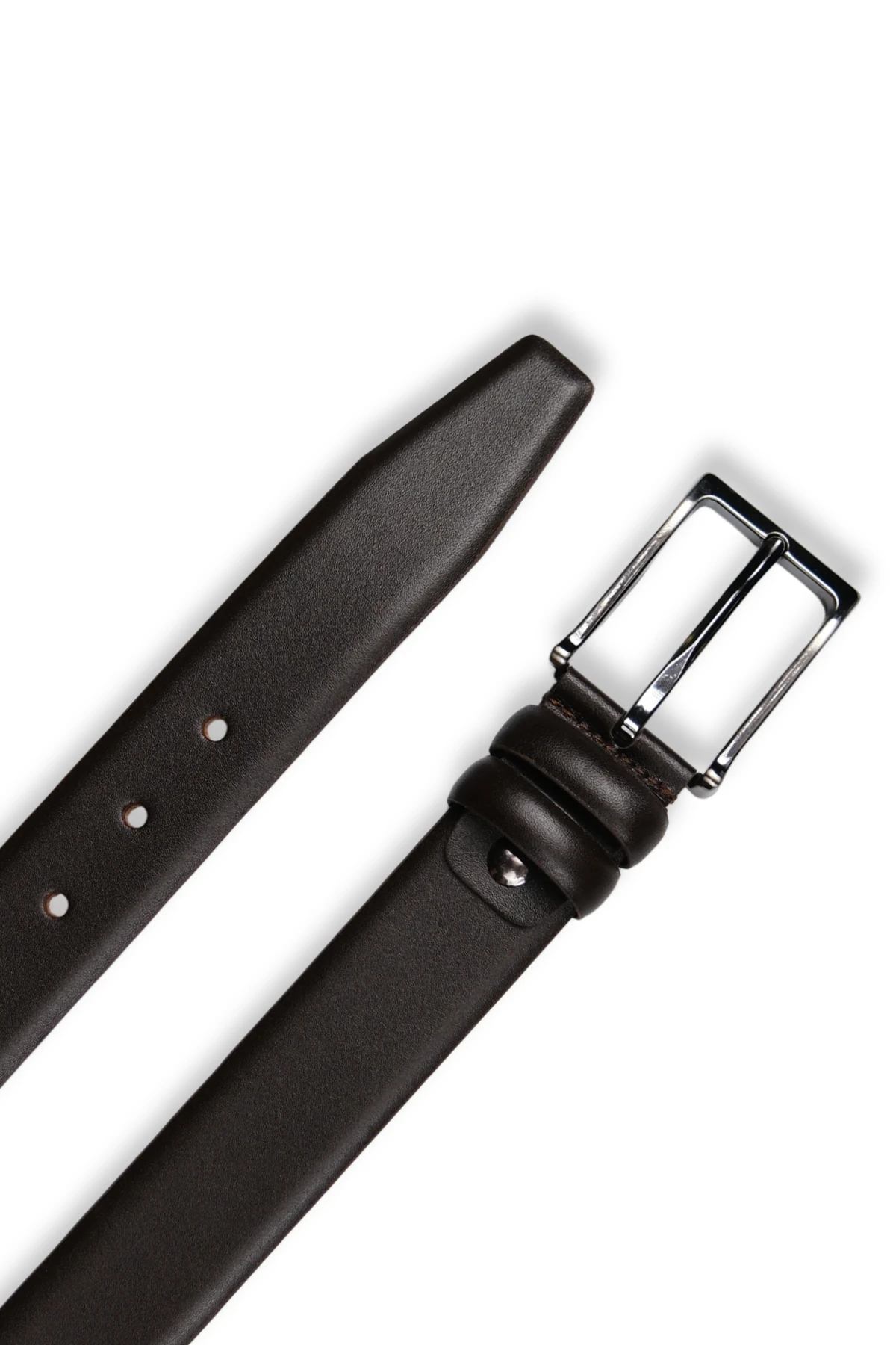 Hakiki Deri Erkek Kemer – Düz Desen, 3,5cm, Koyu Kahve | 5040