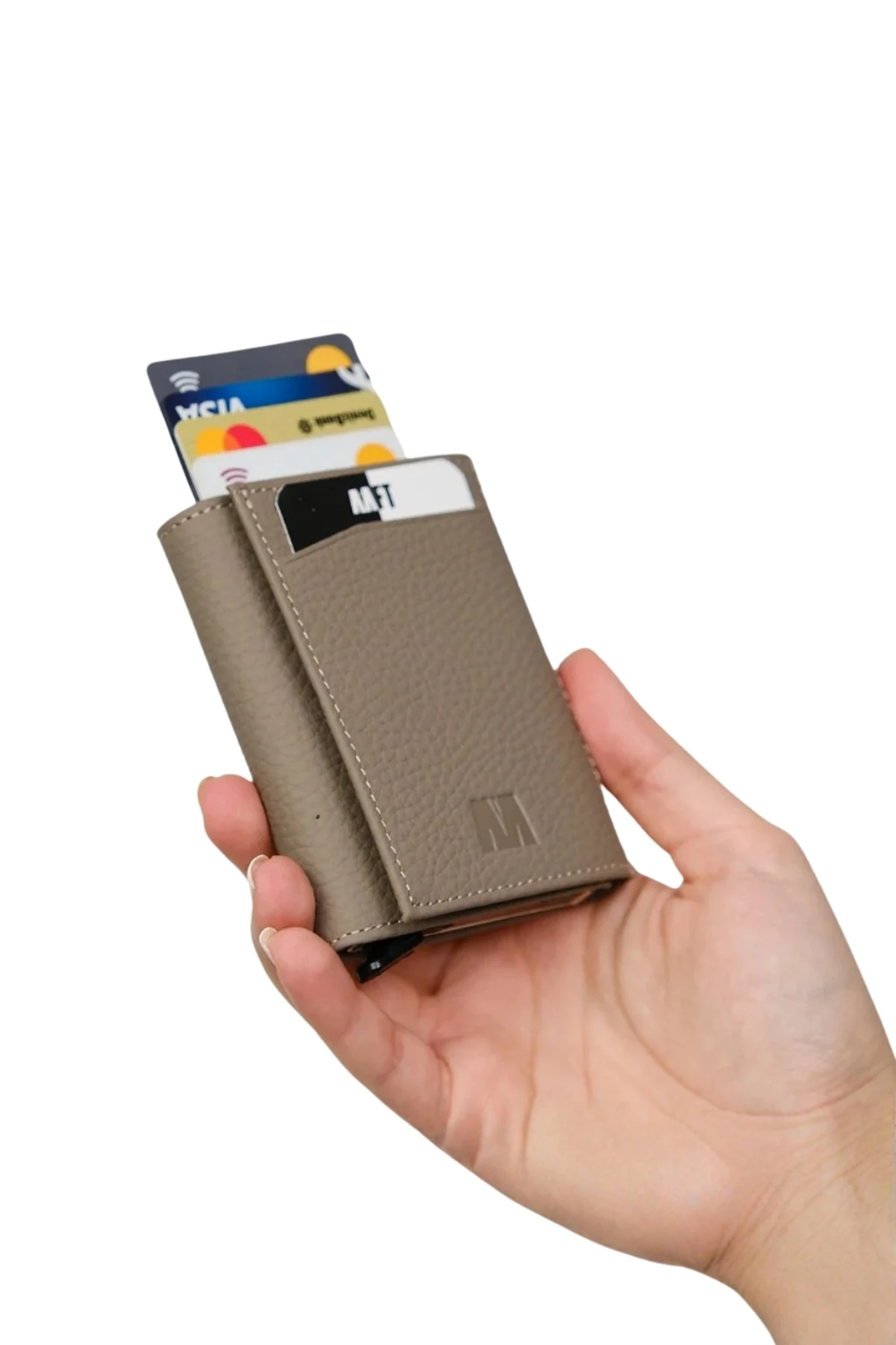 Hakiki Deri Unisex Mekanizmalı Cüzdan – İsim Yazılı, Kişiye Özel | Retro 2660 - Flother Mat Vizon
